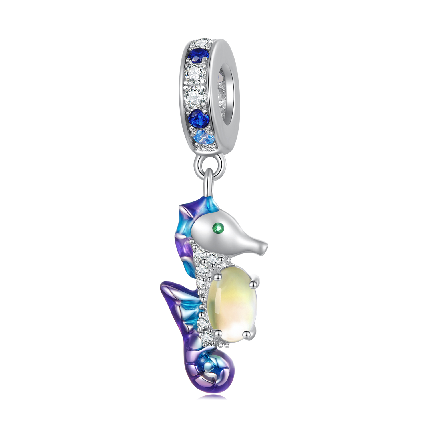 Pandora Stijl Prachtige Zeepaard Hanger Bedel - BSC850 Pandora Stijl Prachtige Zeepaard Hanger Bedel - BSC850