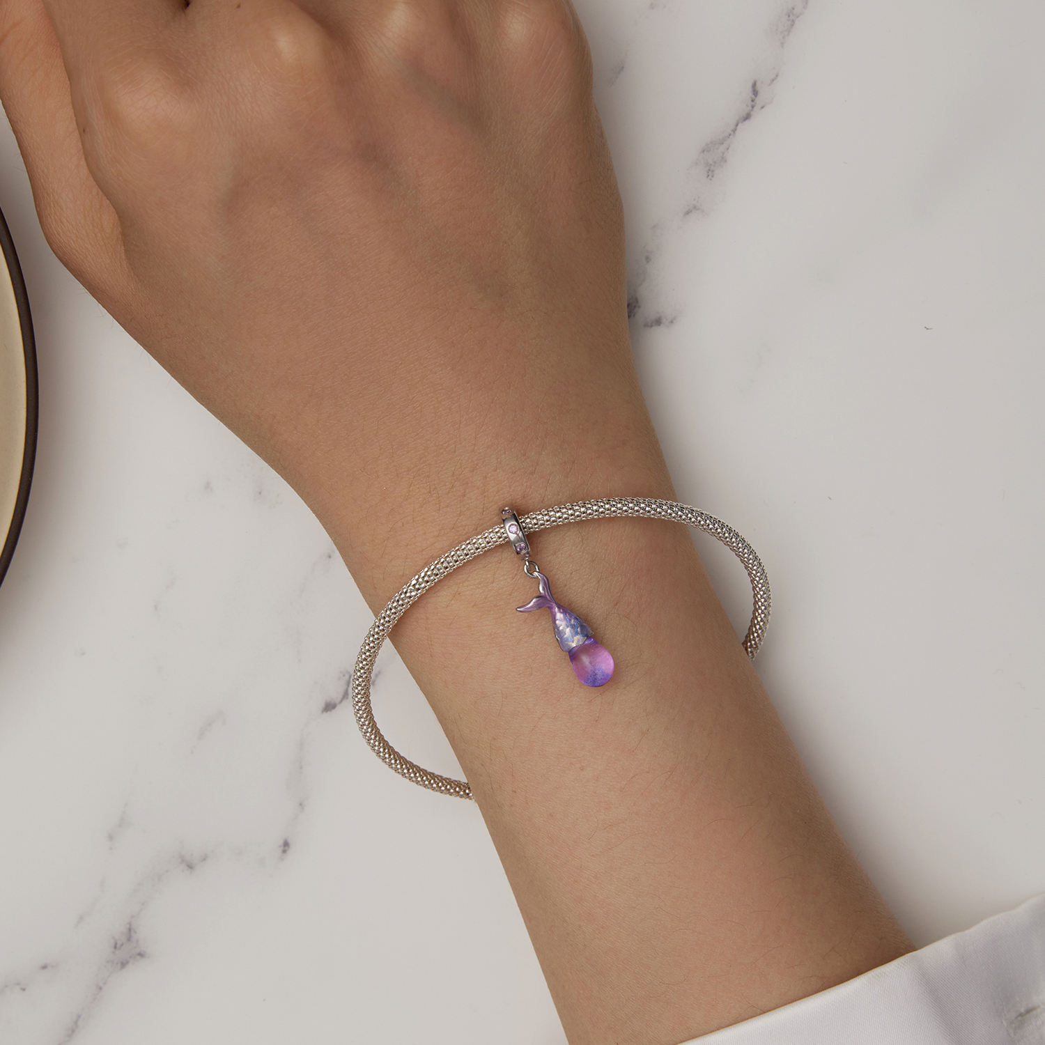 Pandora Stijl Zeemeermin Tranen Hanger Bedel - BSC874