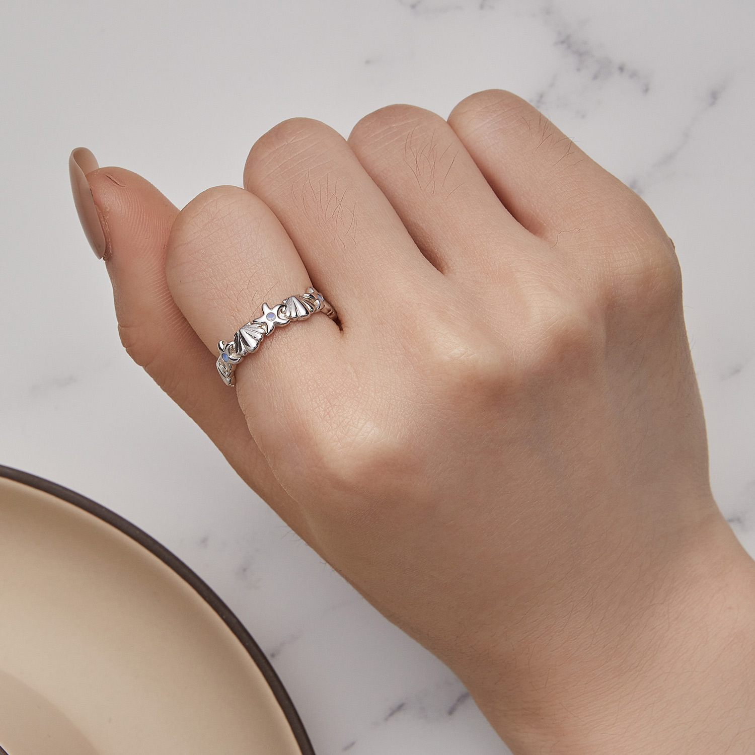 Pandora Stijl Zeester Schelp Ring - BSR430
