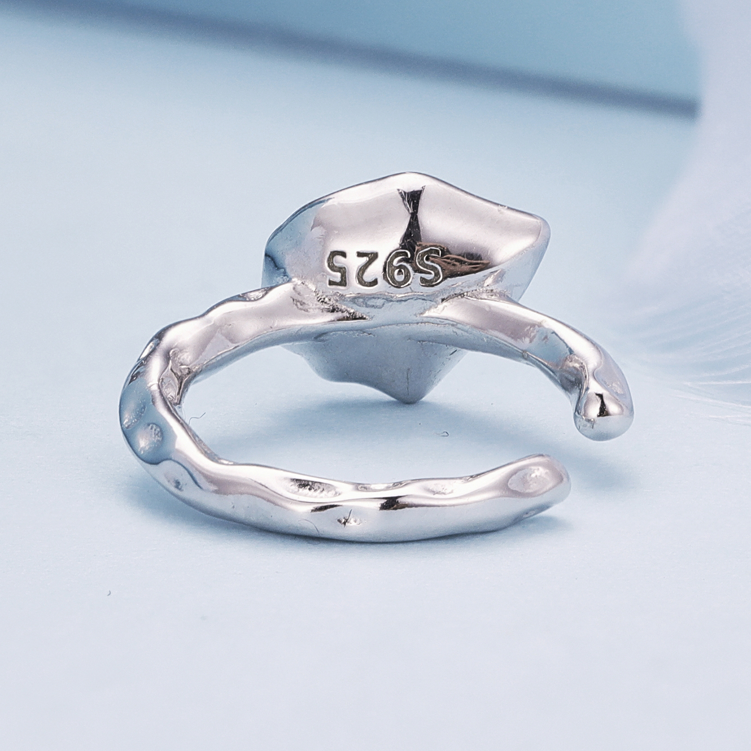 Pandora-stijl Blauwe Waterdruppel Oorclip - BSE846
