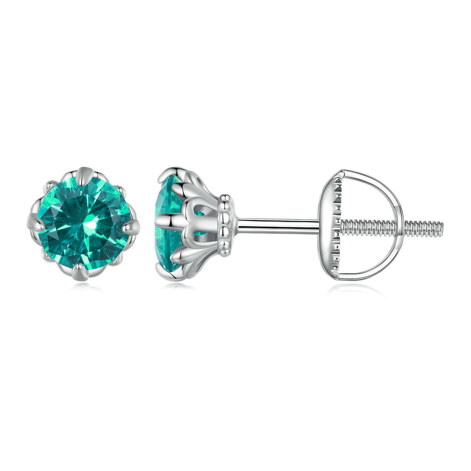 Pandora-stijl Groene Nano Stud Oorbellen - BSE831-GN Pandora-stijl Groene Nano Stud Oorbellen - BSE831-GN