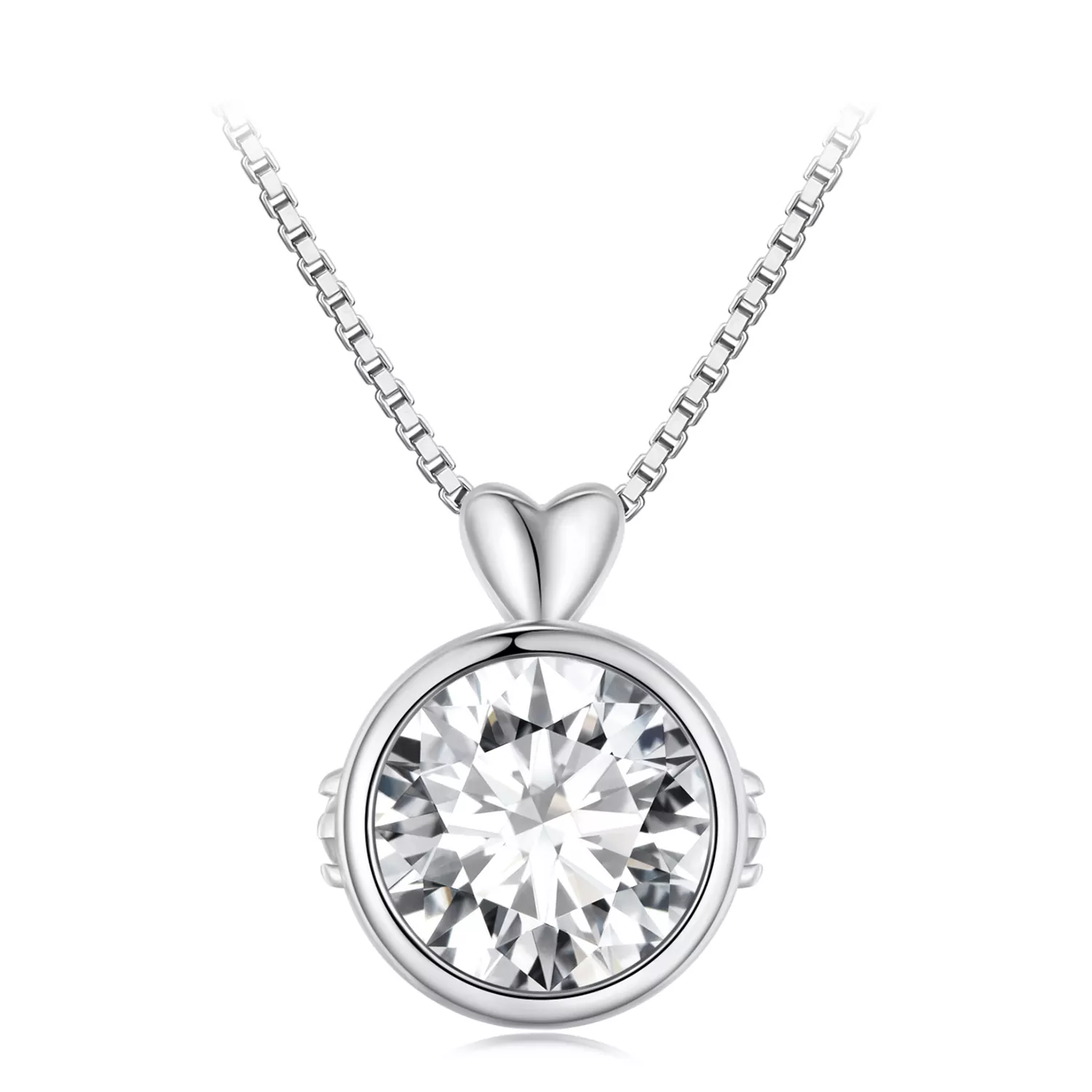Pandora-stijl ketting met 1 karaat Moissanite - MSN013