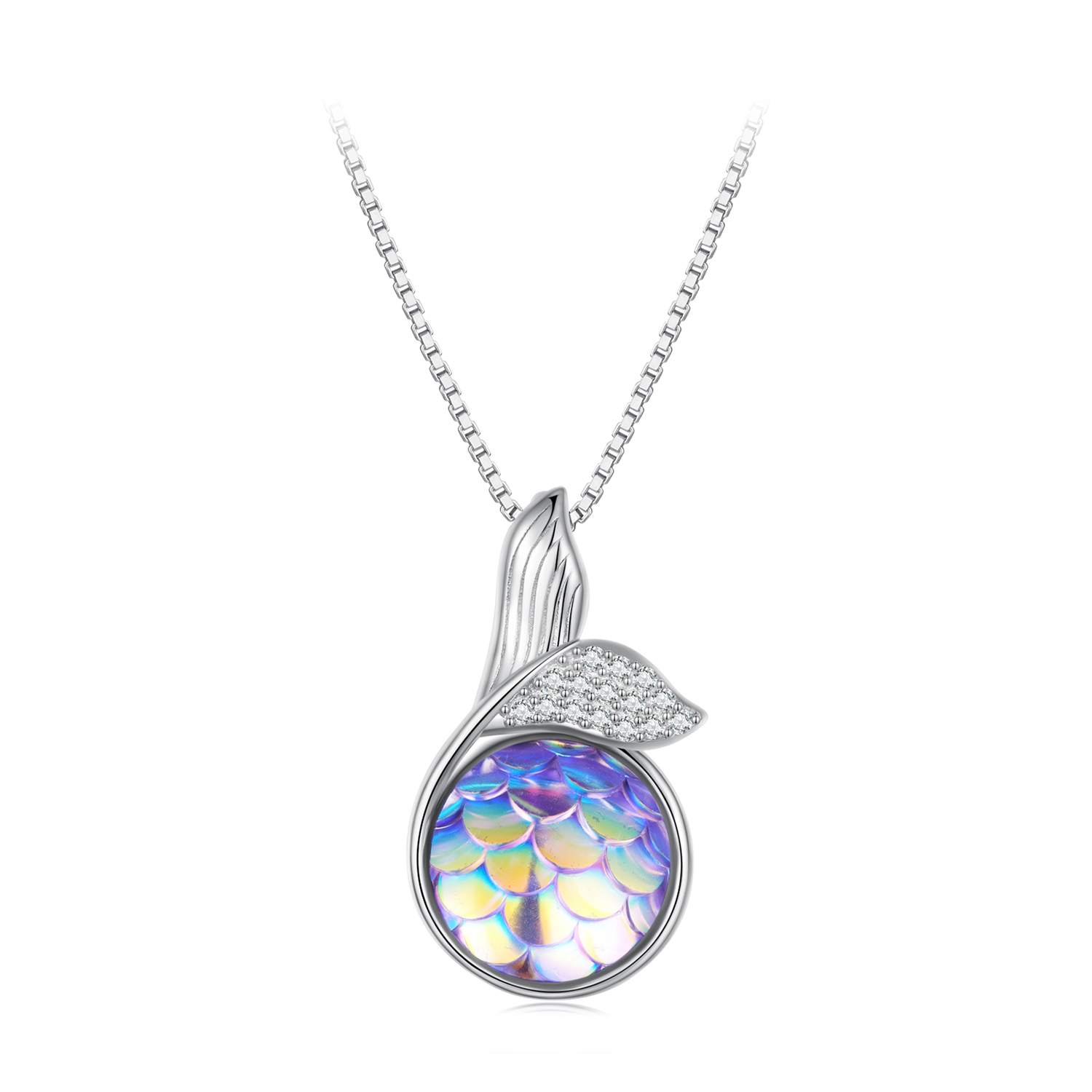 Pandora-stijl ketting met vissentail - BSN326