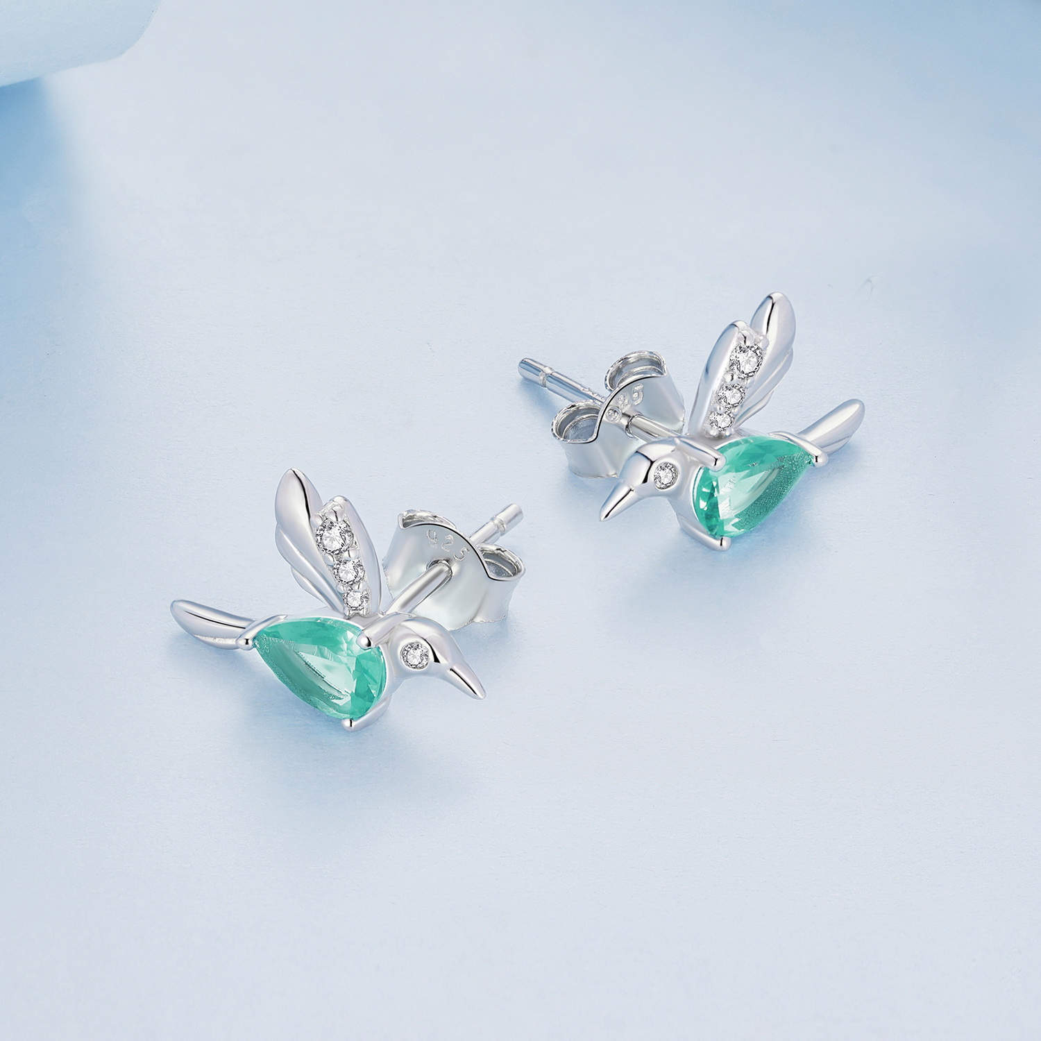 Pandora-stijl Kolibrie Stud Oorbellen - BSE849