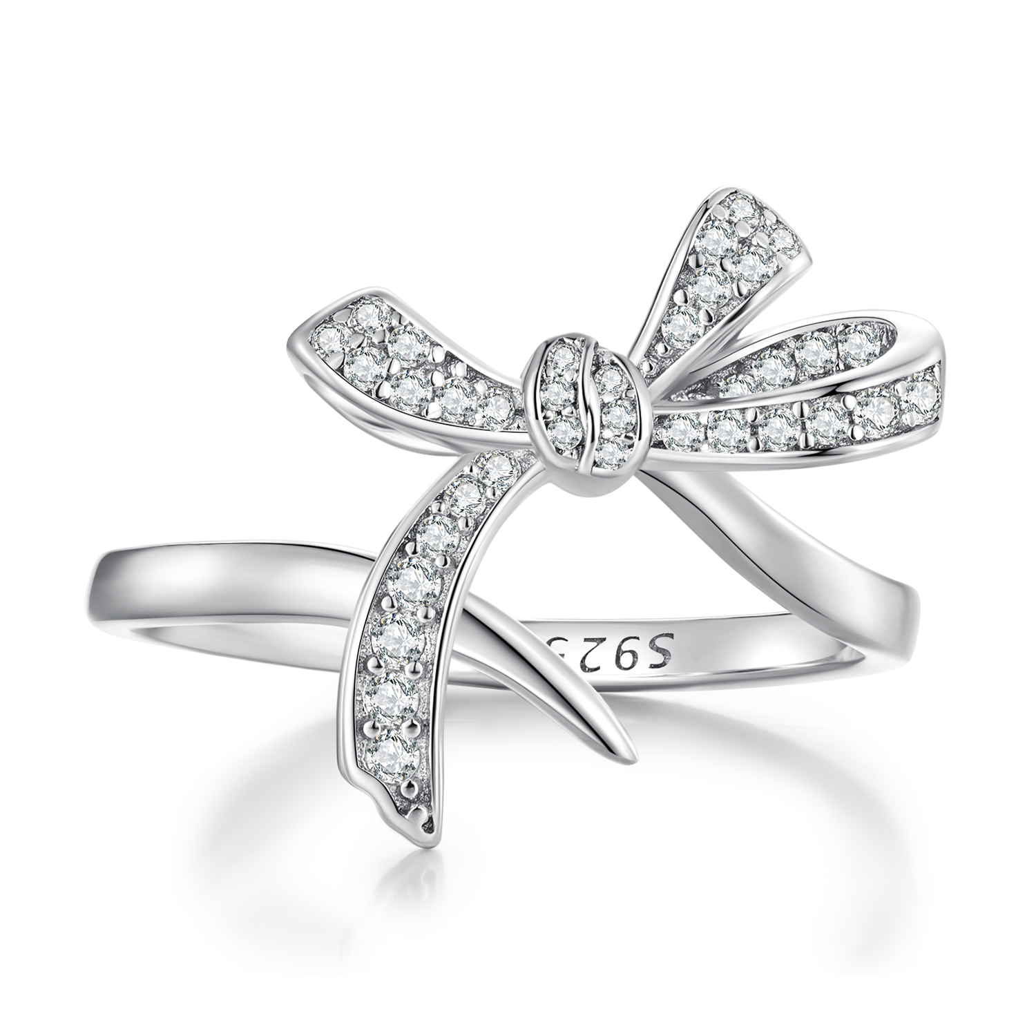 Pandora-stijl strik open ring - BSR435 Pandora-stijl strik open ring - BSR435