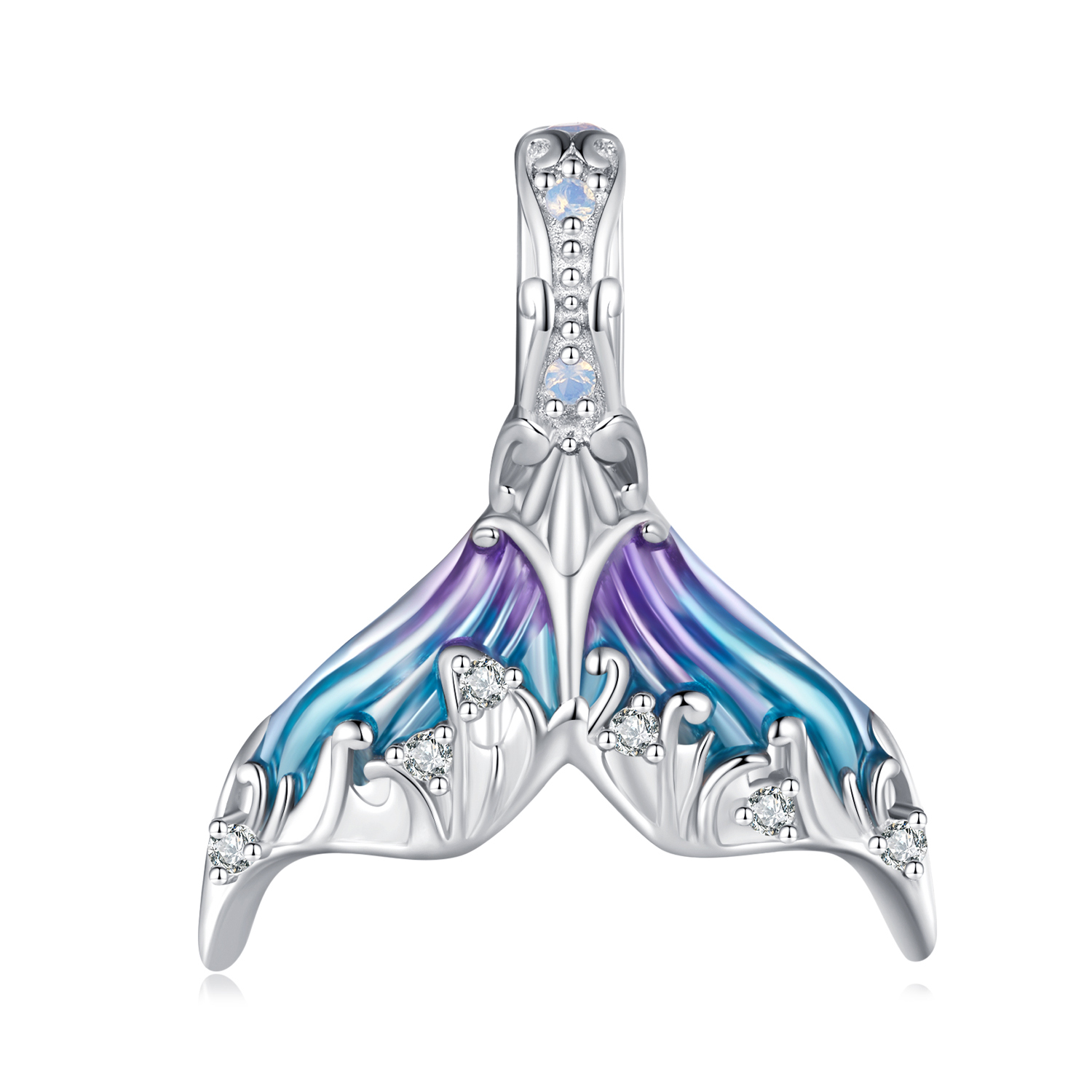 Pandora-stijl Zeemeerminstaart Bedel - BSC876 Pandora-stijl Zeemeerminstaart Bedel - BSC876