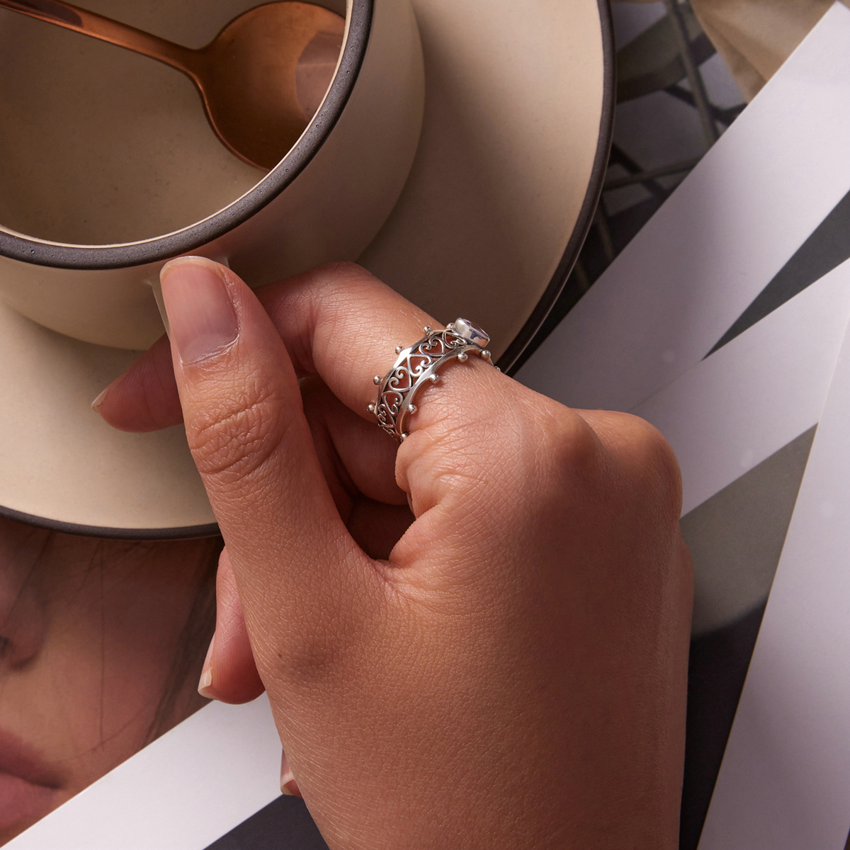 Pandora Stijl Fonkelende Hart Ring - SCR788