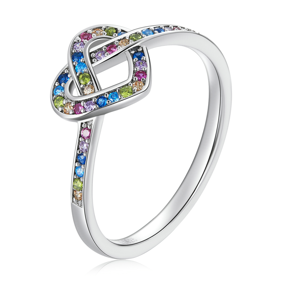 Pandora Stijl Geknoopt Hart Ring - SCR790 Pandora Stijl Geknoopt Hart Ring - SCR790