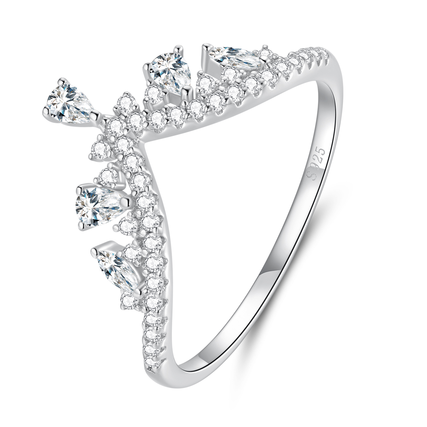 Pandora Stijl Kroon Ring - BSR296 Pandora Stijl Kroon Ring - BSR296