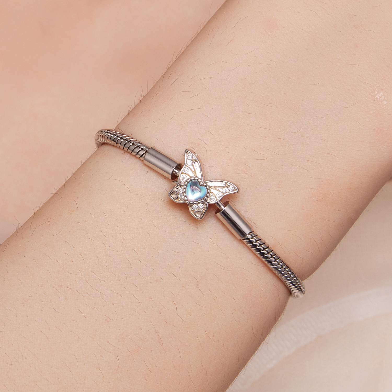Pandora Stijl Vlinder Armband - BSB113