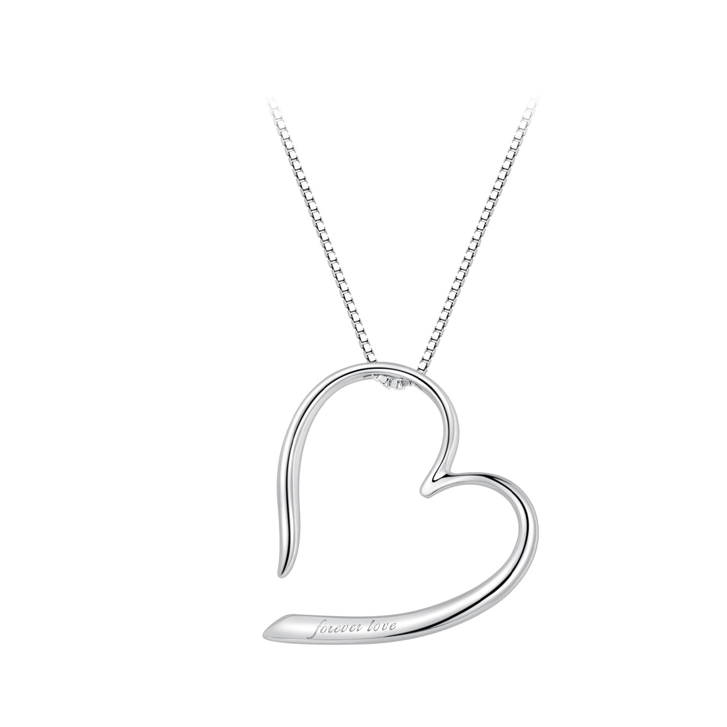 Pandora-stijl Freehand Hart Halsketting - BSN341 Pandora-stijl Freehand Hart Halsketting - BSN341