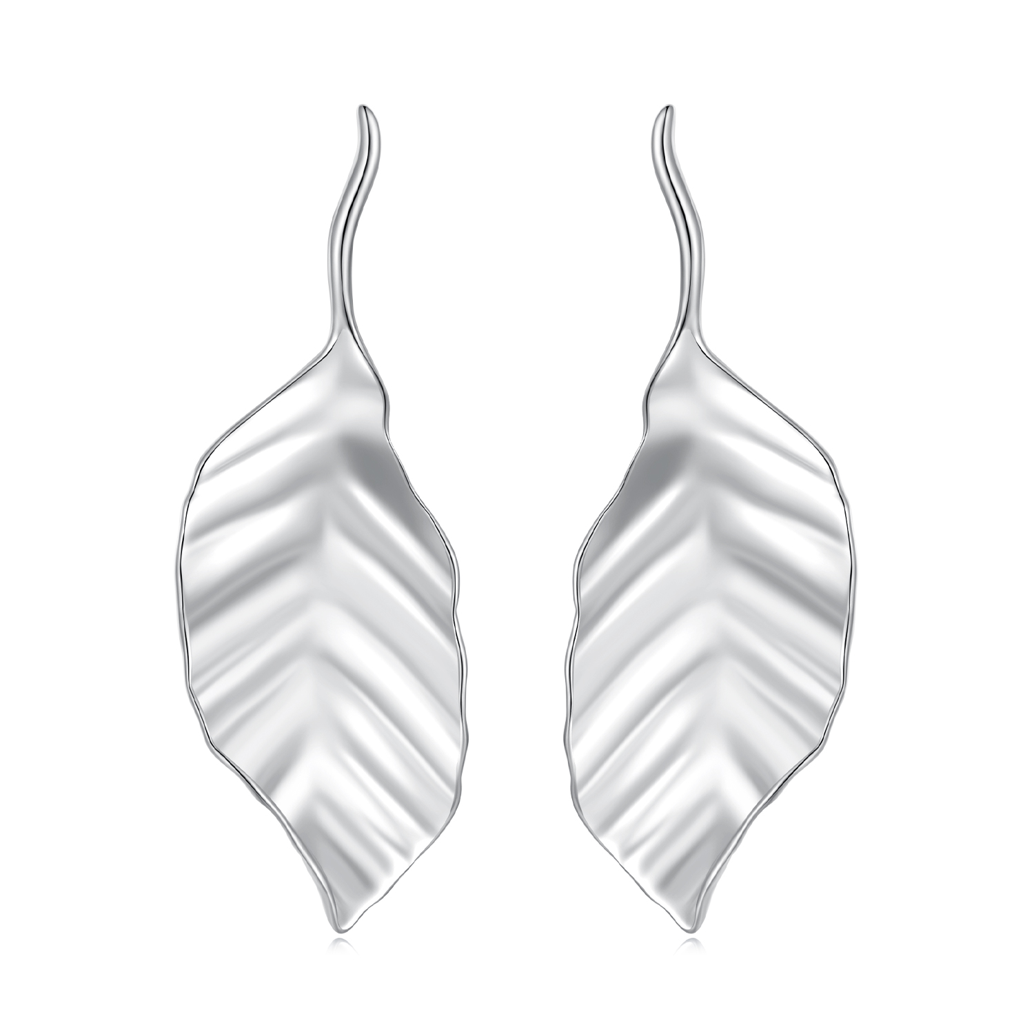 Pandora Stijl Bladeren Studs Oorbellen - BSE812 Pandora Stijl Bladeren Studs Oorbellen - BSE812