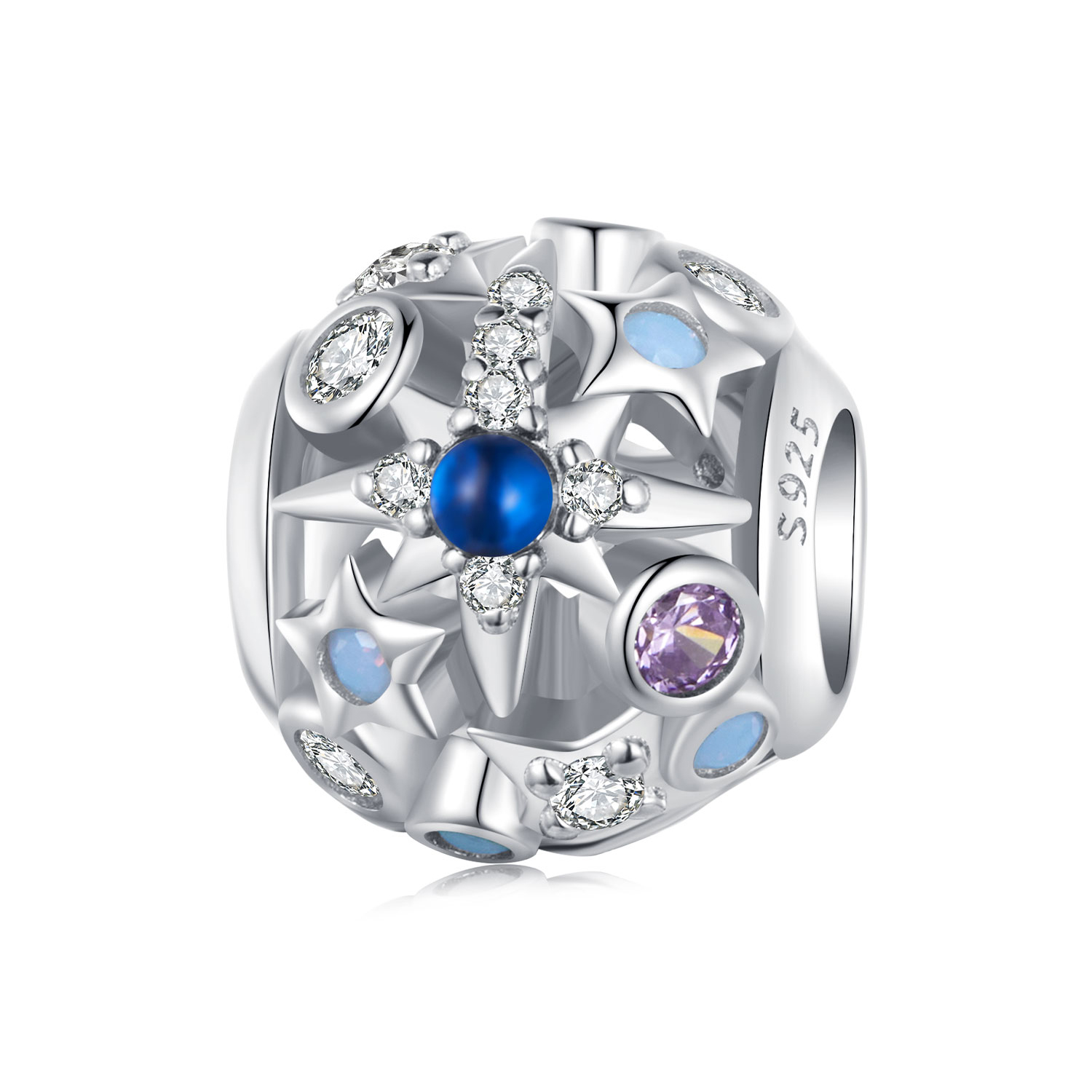 Pandora Stijl Dag en Nacht Sterrenbedel - SCC2554 Pandora Stijl Dag en Nacht Sterrenbedel - SCC2554