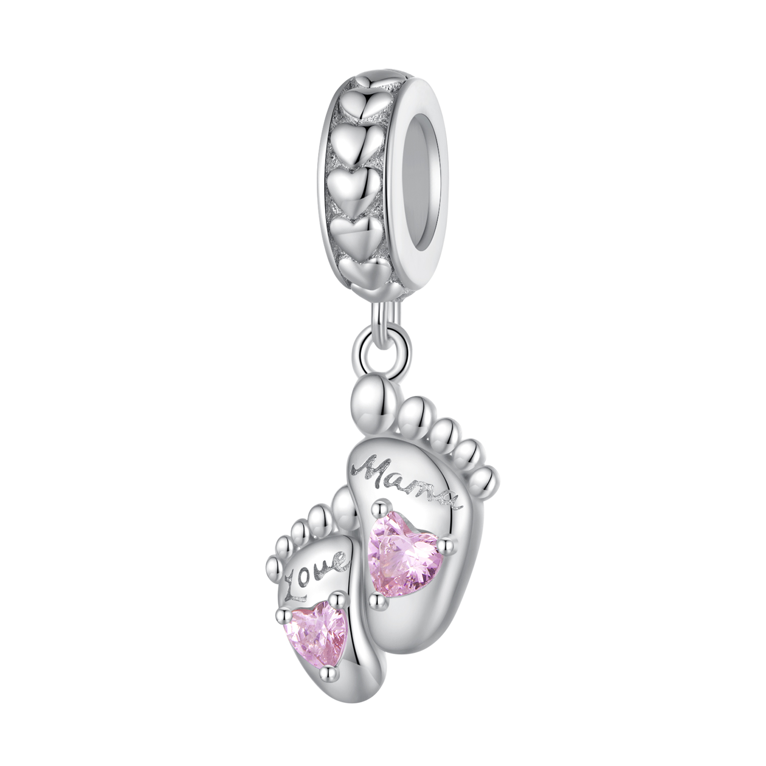 Pandora Stijl De Voetstappen van Liefde Hanger - BSC825 Pandora Stijl De Voetstappen van Liefde Hanger - BSC825