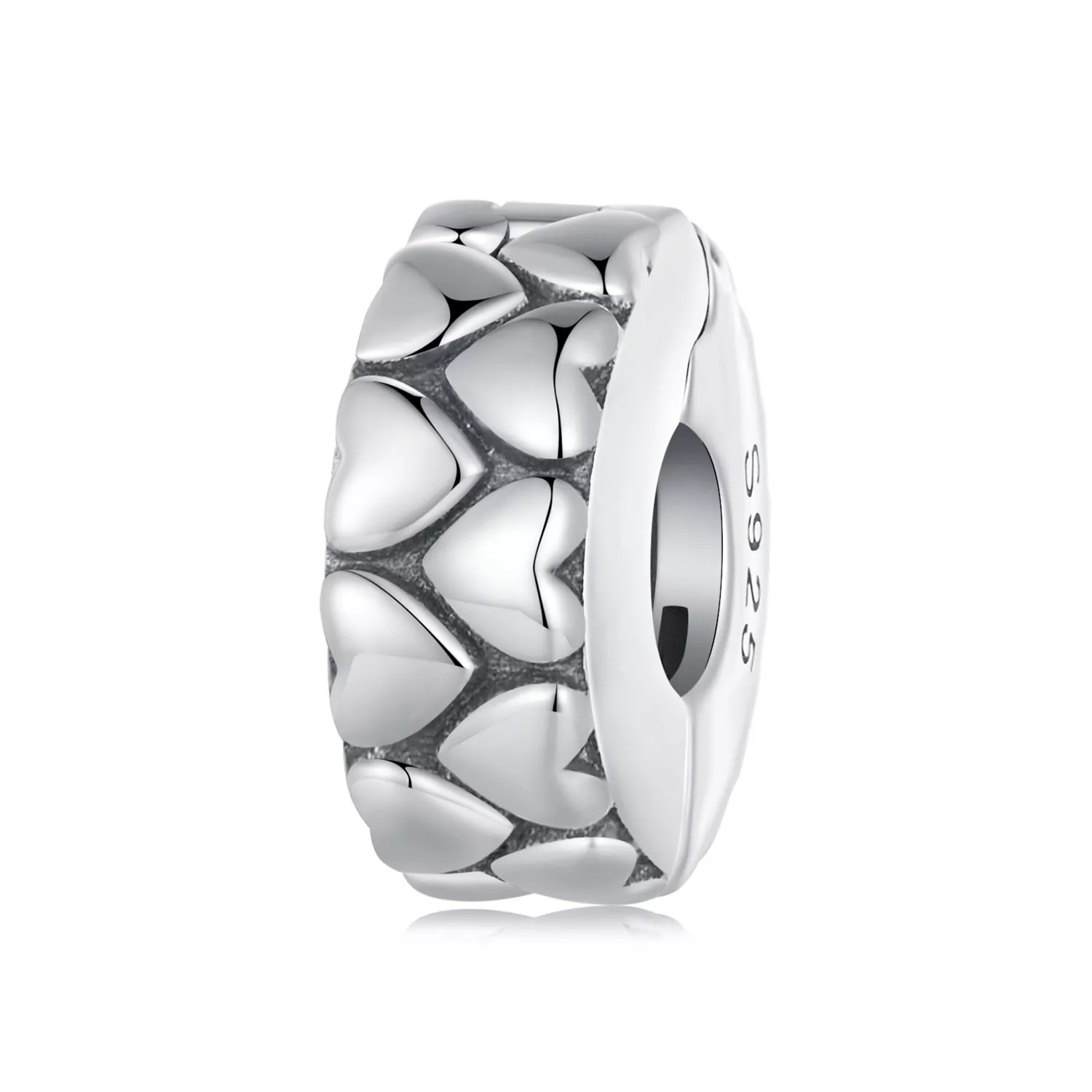 Pandora Stijl Dubbele Harten Clip - SCC2637