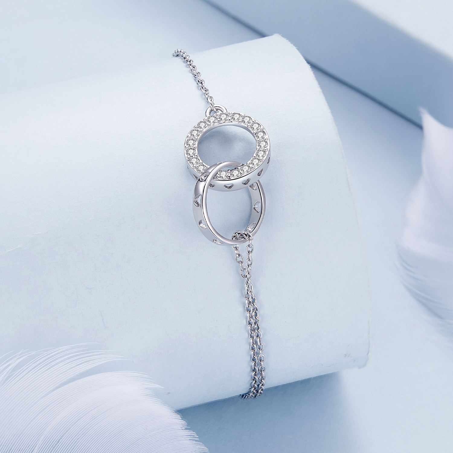 Pandora Stijl Dubbele Ketting Armband - BSB151