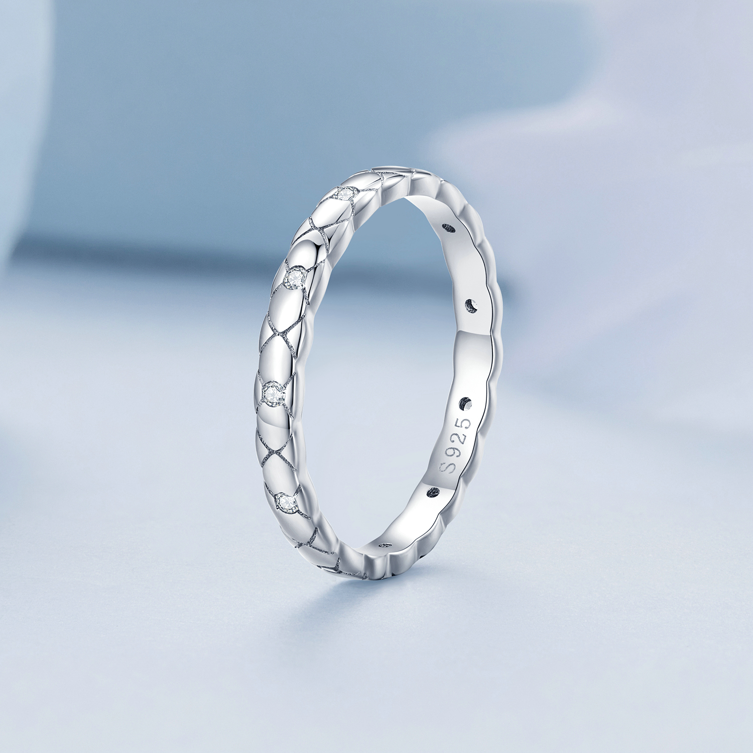 Pandora Stijl Eenvoudige Enkele Ring - BSR425