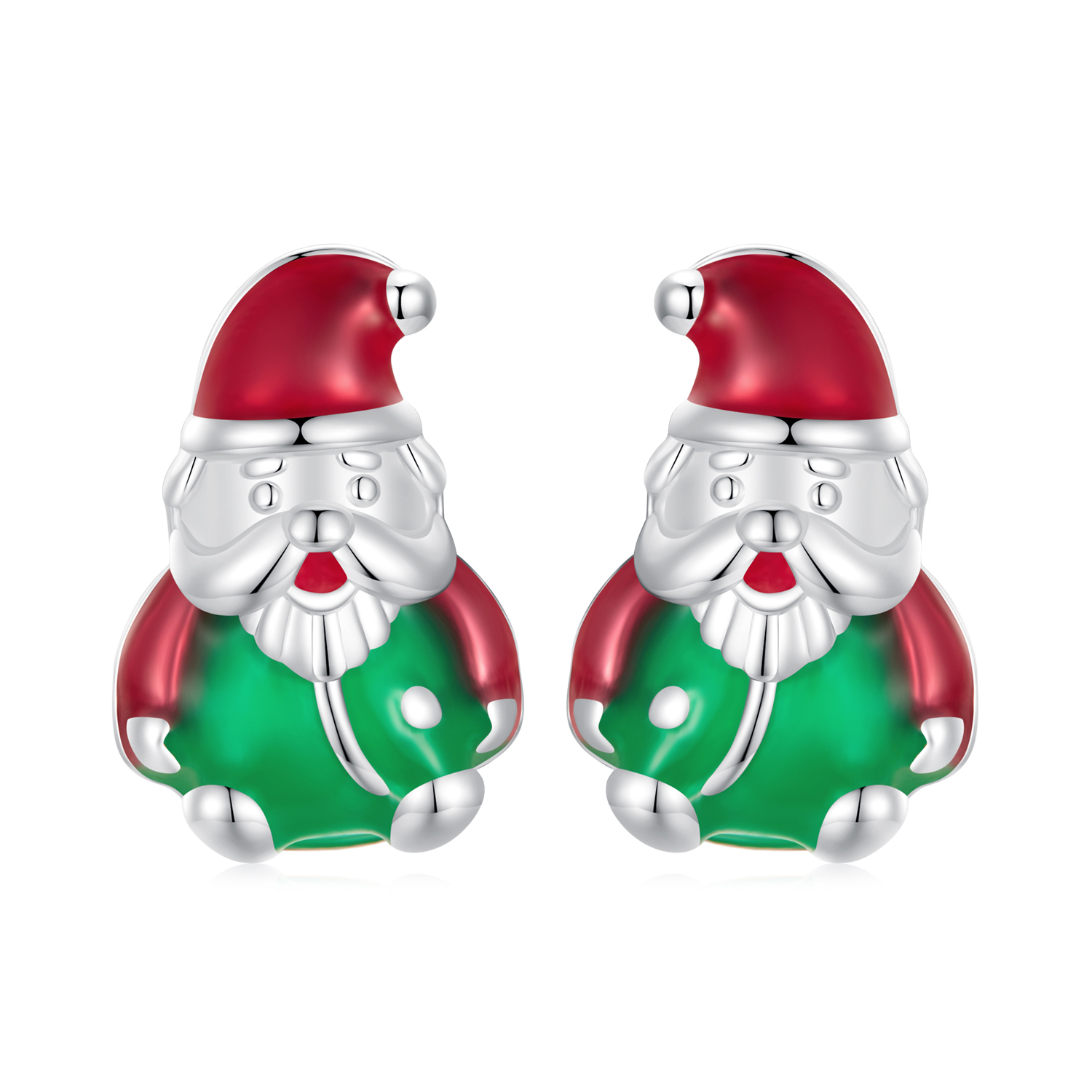 Pandora Stijl Glow-In-The-Dark Kerst Studs Oorbellen - BSE918 Pandora Stijl Glow-In-The-Dark Kerst Studs Oorbellen - BSE918