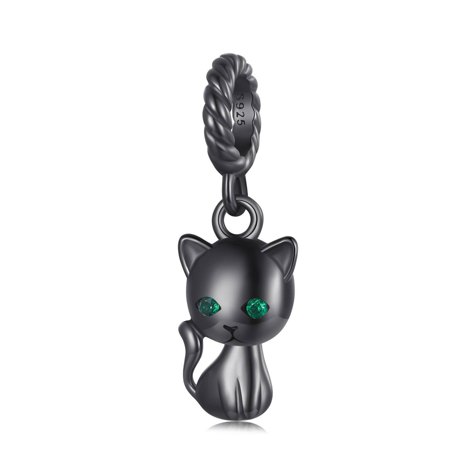 Pandora Stijl Hangende Kat - SCX122-D Pandora Stijl Hangende Kat - SCX122-D
