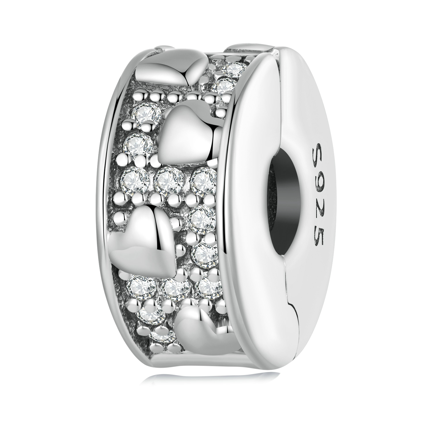 Pandora Stijl Hart Clip - SCC2492 Pandora Stijl Hart Clip - SCC2492