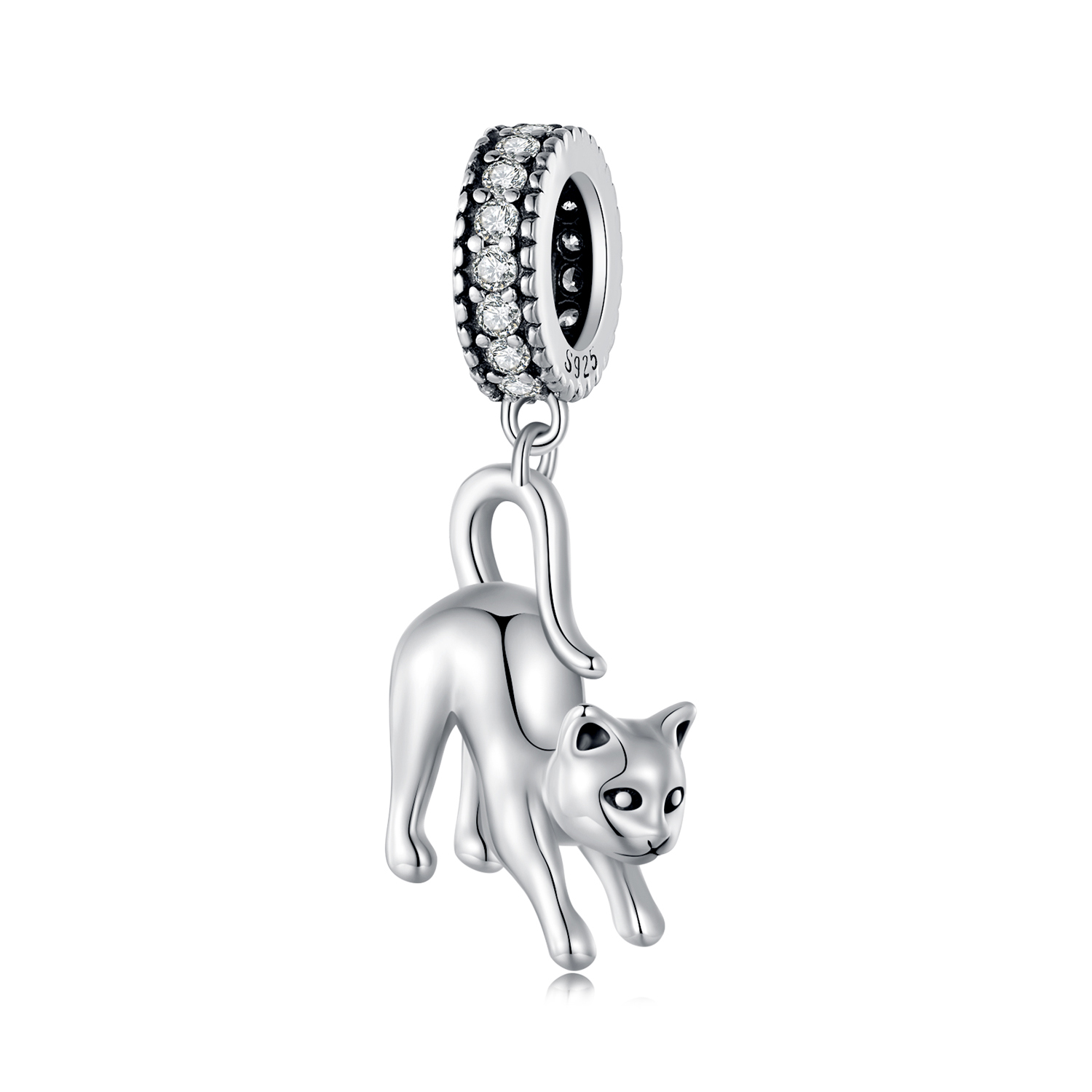 Pandora Stijl Kat Hangertje - SCC2595 Pandora Stijl Kat Hangertje - SCC2595