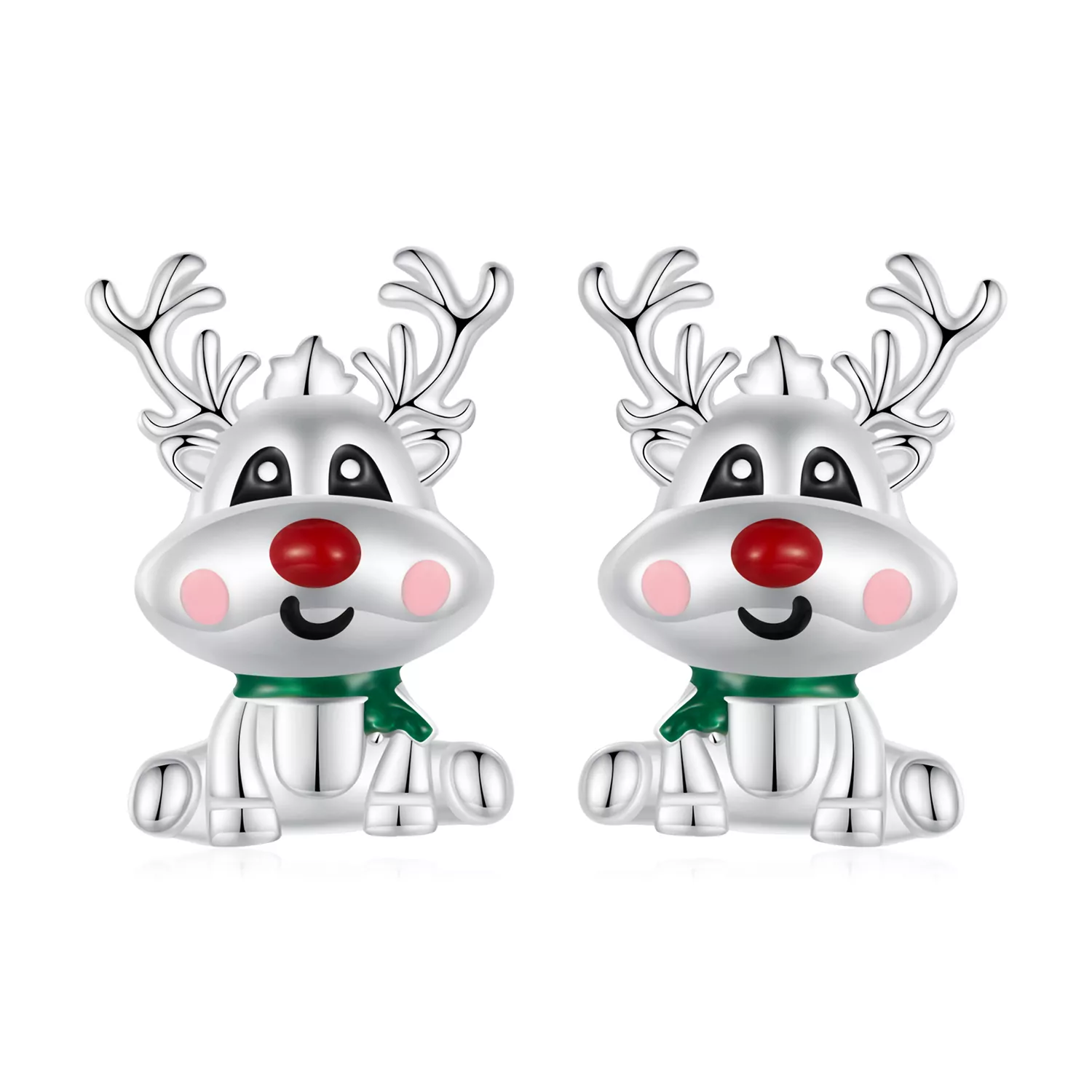 Pandora Stijl Kerst Rendier Oorbellen - BSE920