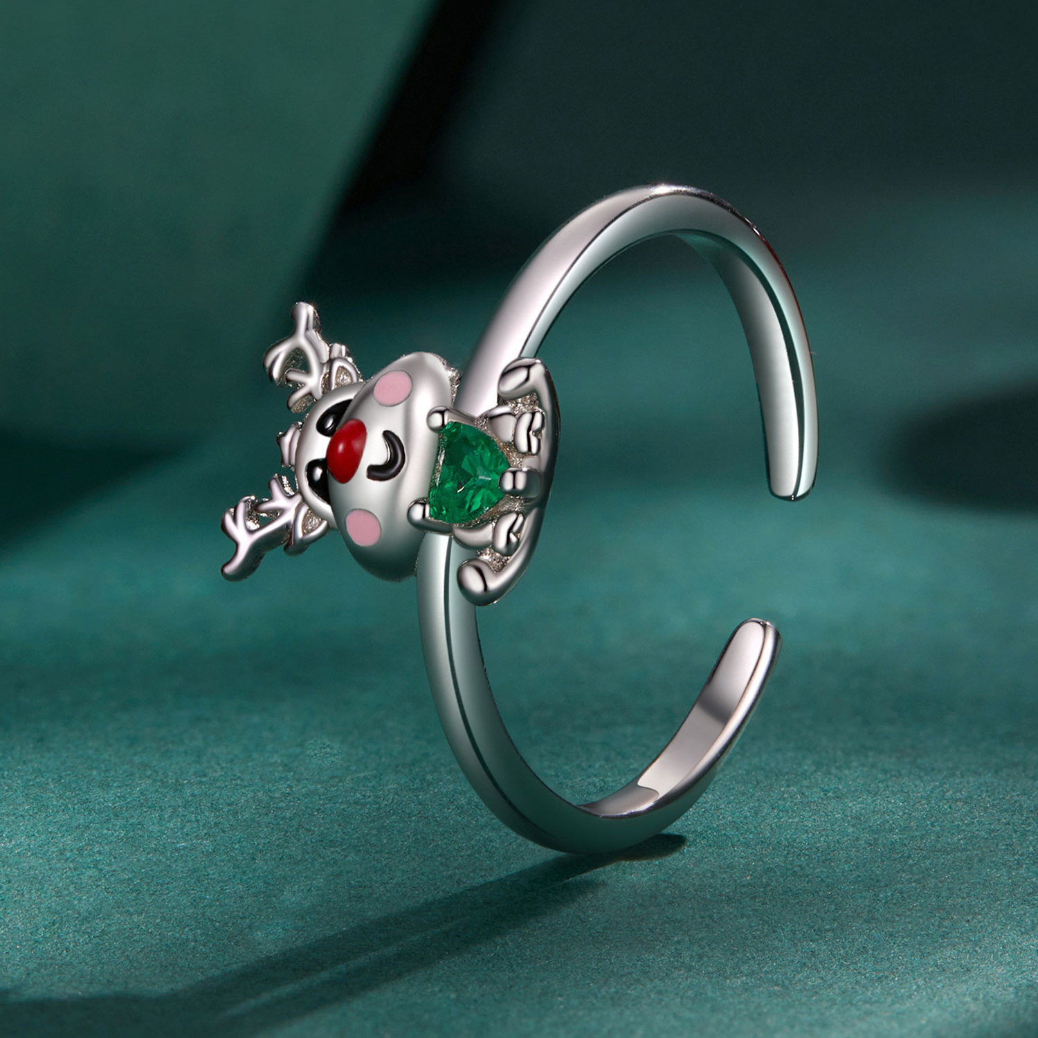 Pandora Stijl Kerstrendier Open Ring - BSR493-E