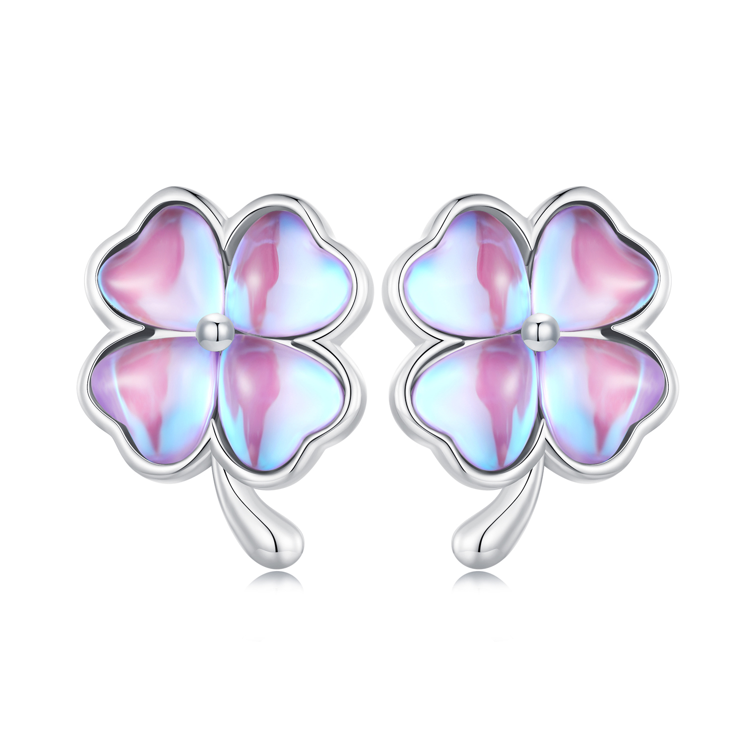 Pandora Stijl Klaver Vier Stud Oorbellen - BSE914 Pandora Stijl Klaver Vier Stud Oorbellen - BSE914