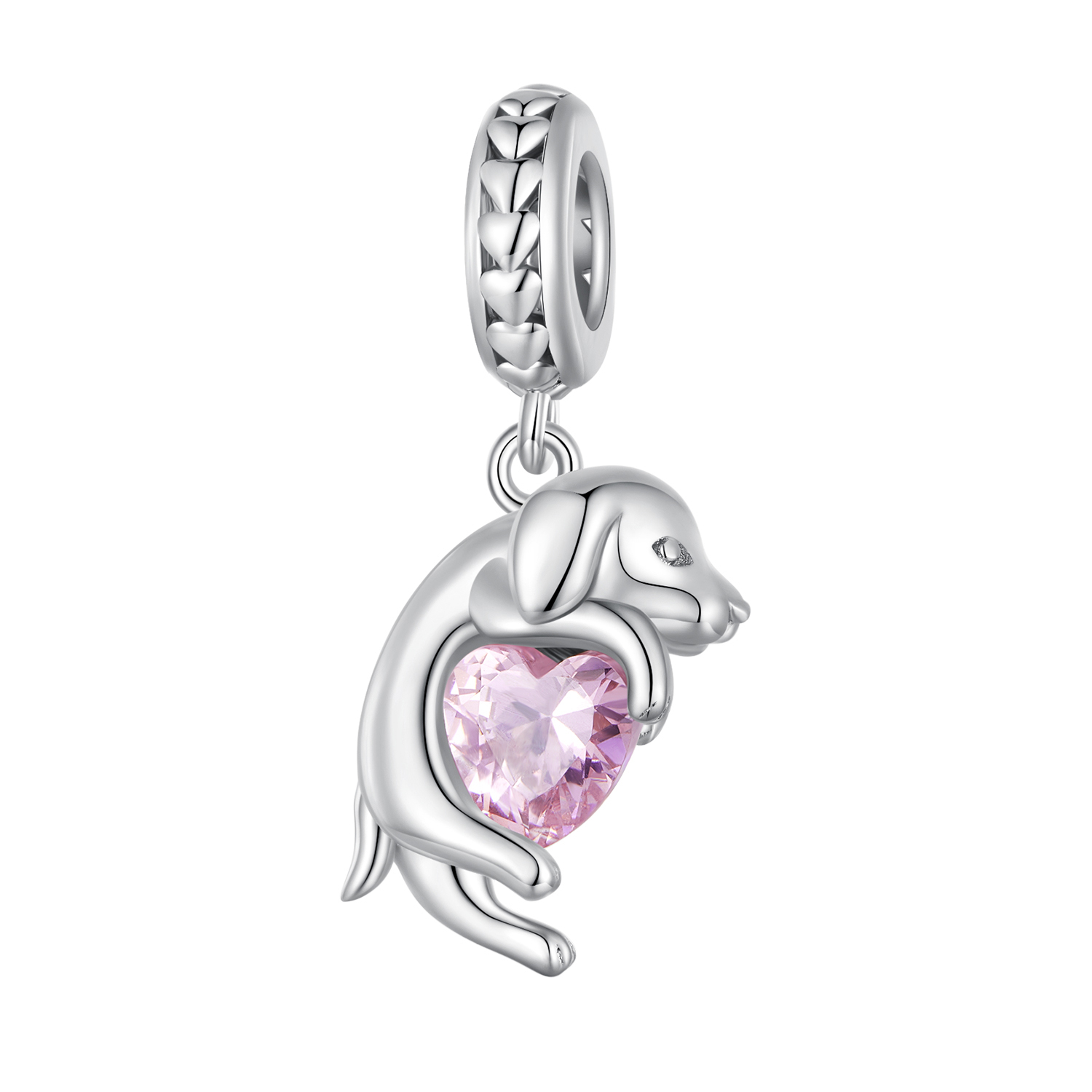 Pandora Stijl Kleine Golden Retriever Hanger - BSC799 Pandora Stijl Kleine Golden Retriever Hanger - BSC799