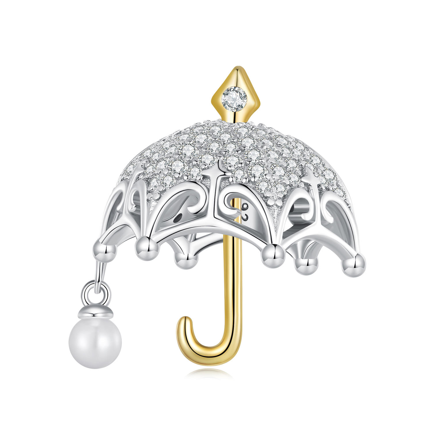 Pandora Stijl Kleine Paraplu Bedel - BSC862 Pandora Stijl Kleine Paraplu Bedel - BSC862
