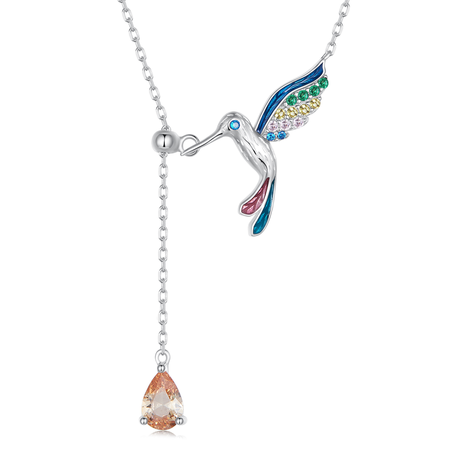 Pandora Stijl Kolibrie Ketting - BSN305 Pandora Stijl Kolibrie Ketting - BSN305