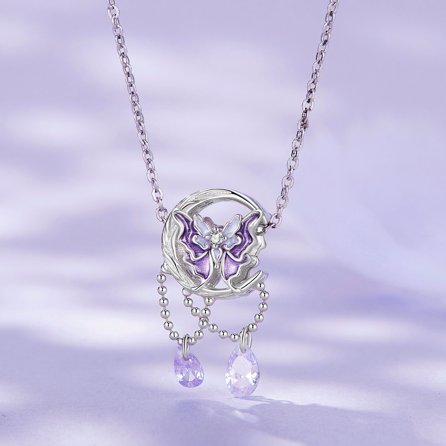 Pandora Stijl Maan Vlinder Bedel - SCC2545
