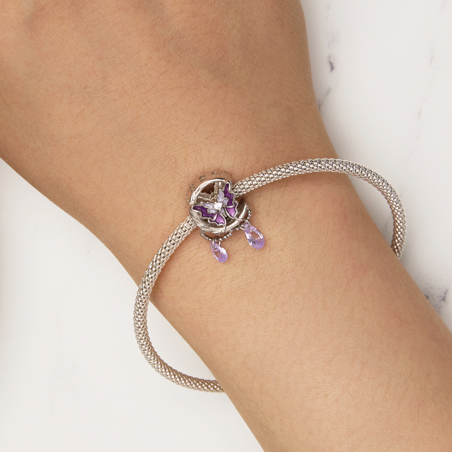 Pandora Stijl Maan Vlinder Bedel - SCC2545
