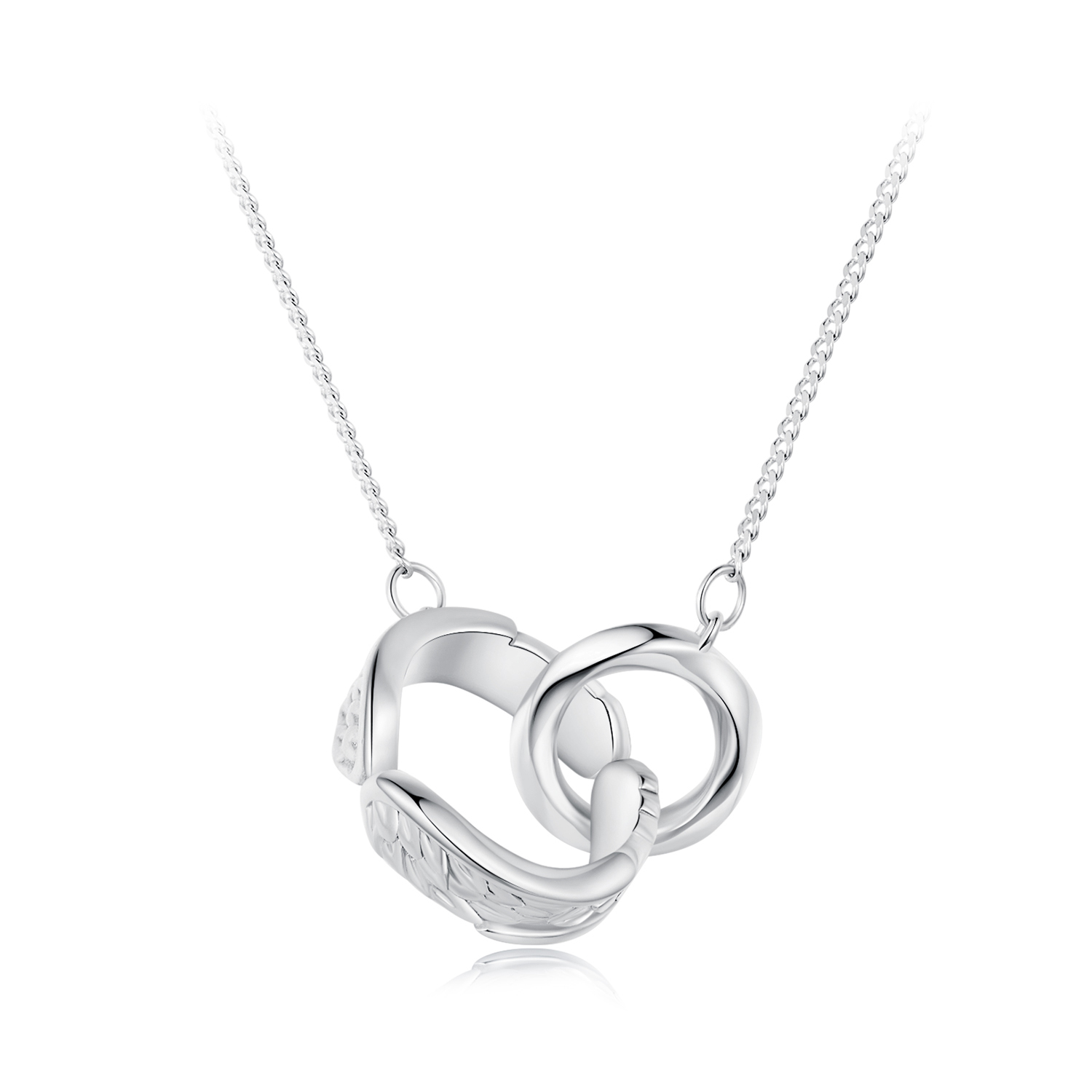 Pandora Stijl Mobius Dubbele Ring Ketting - BSN362 Pandora Stijl Mobius Dubbele Ring Ketting - BSN362