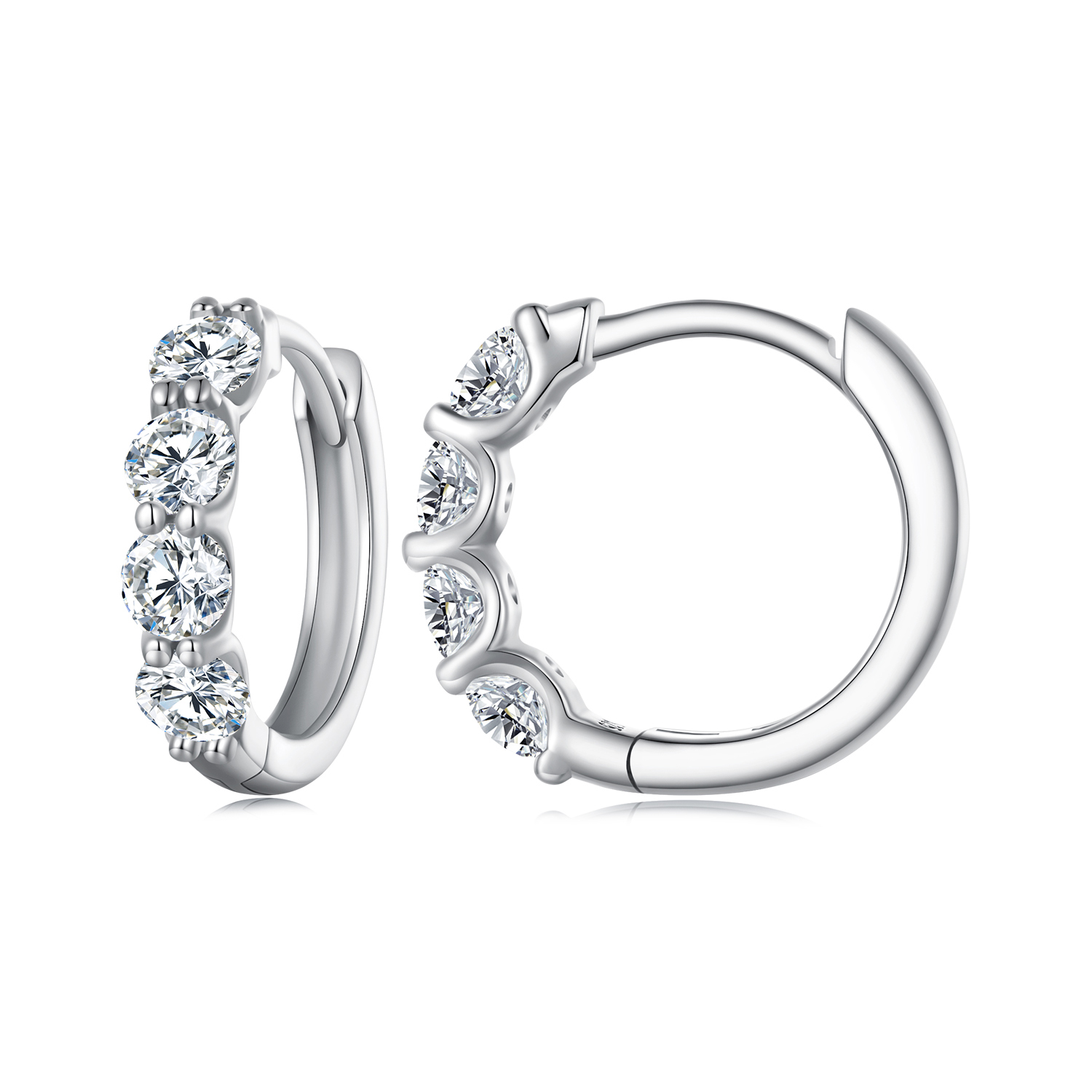 Pandora Stijl Moissanite Oorringen - MSE030 Pandora Stijl Moissanite Oorringen - MSE030