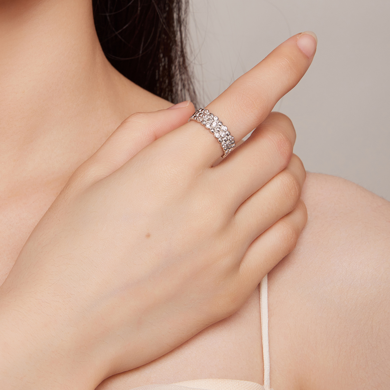 Pandora Stijl Multi-Player Bean Ring - BSR407