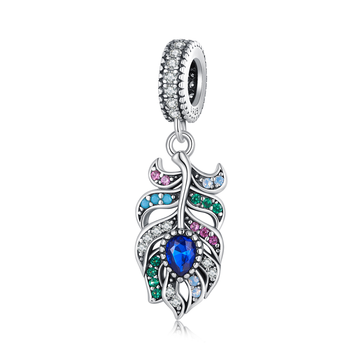 Pandora Stijl Pauwenveer Hanger - SCC2590 Pandora Stijl Pauwenveer Hanger - SCC2590
