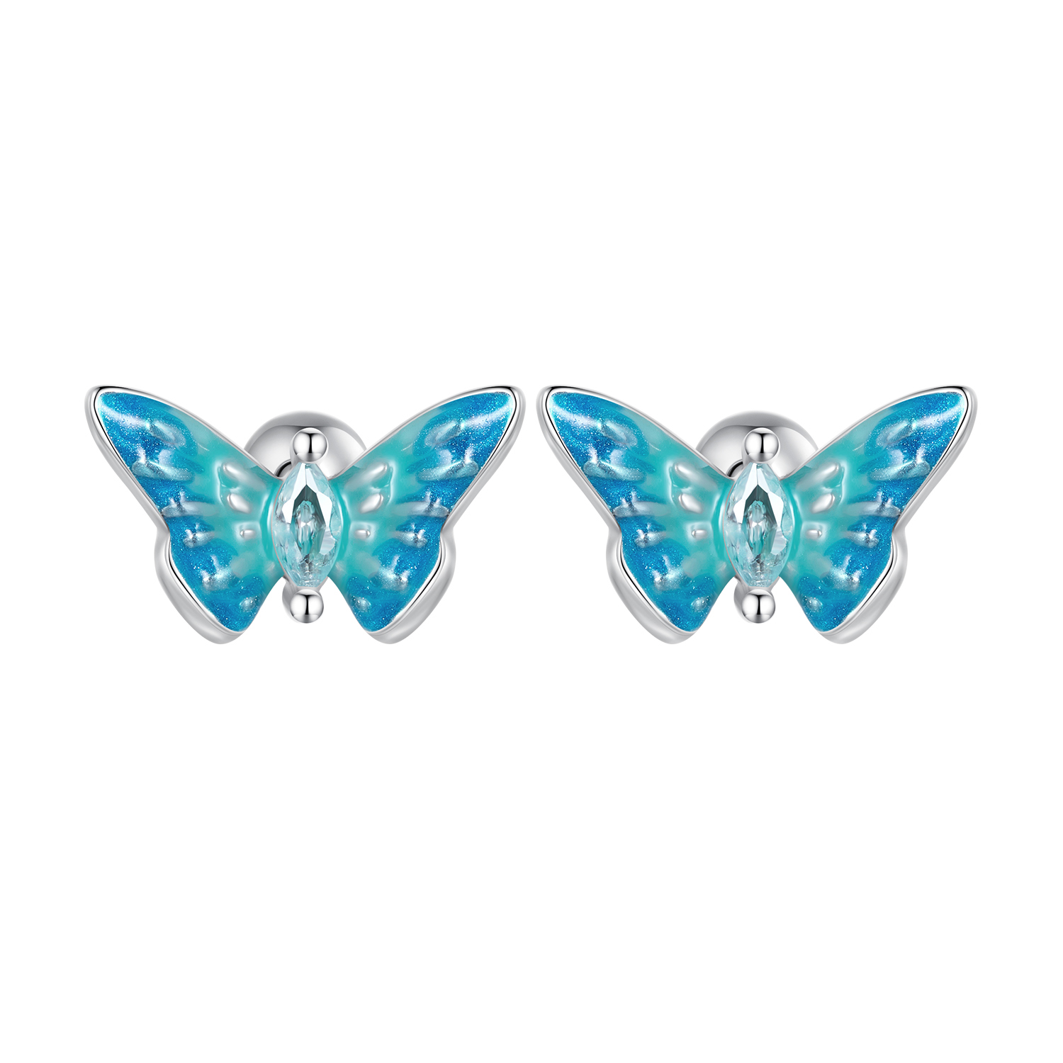 Pandora Stijl Prachtige Vlinder Oorbellen - SCE1571 Pandora Stijl Prachtige Vlinder Oorbellen - SCE1571