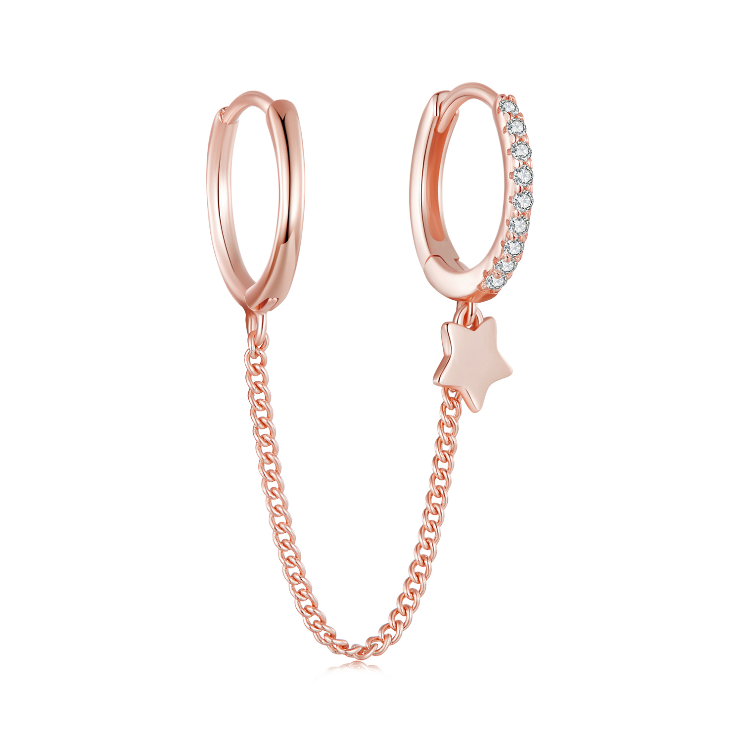 Pandora Stijl Roségouden Astropath Veilige Ketting - SCE914-C Pandora Stijl Roségouden Astropath Veilige Ketting - SCE914-C