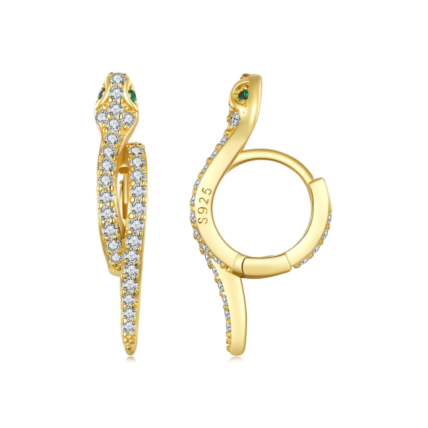 Pandora Stijl Spirit Slang Hoepel Oorbellen - BSE669-B Pandora Stijl Spirit Slang Hoepel Oorbellen - BSE669-B