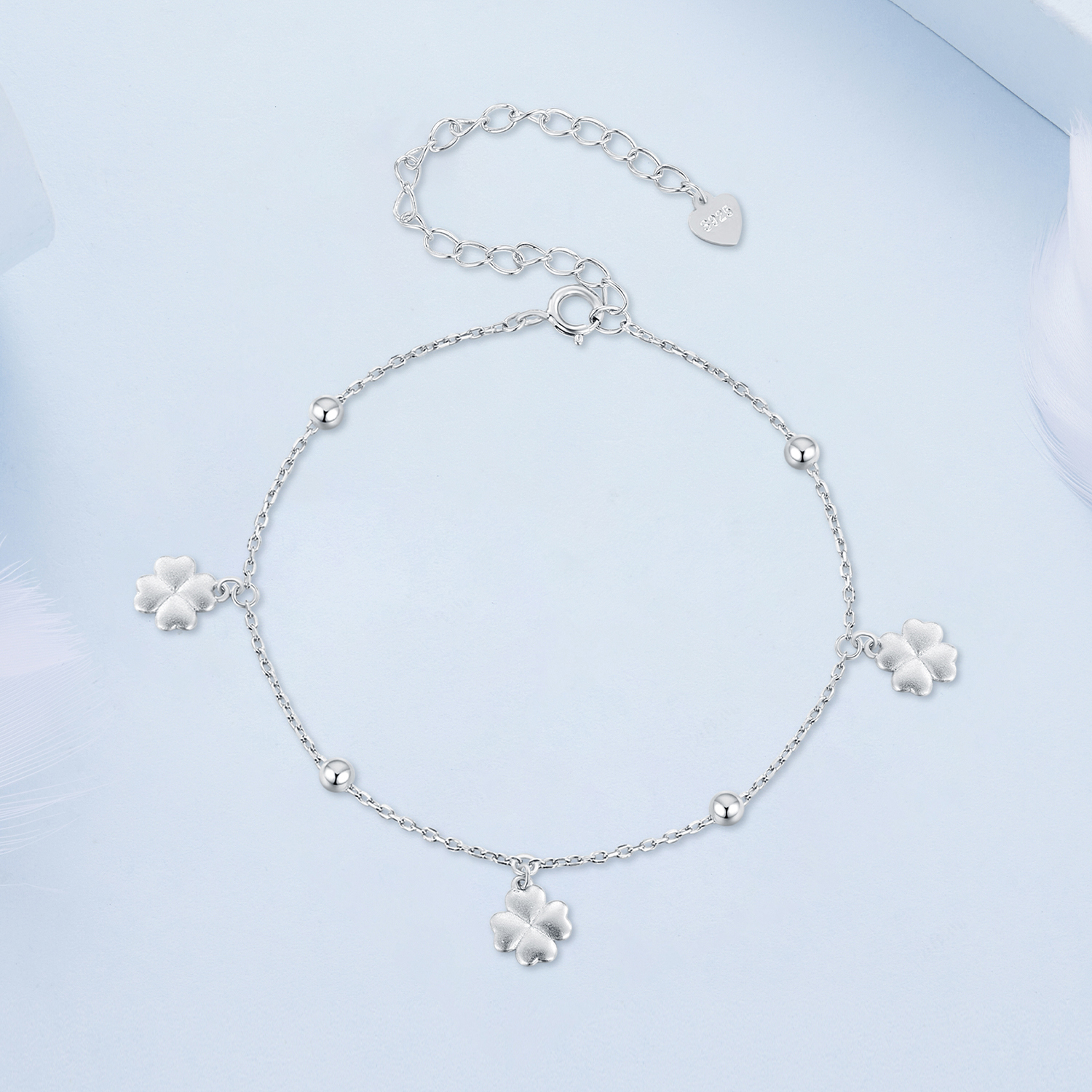 Pandora Stijl Vierbladige Klaver Ketting Armband - BSB139