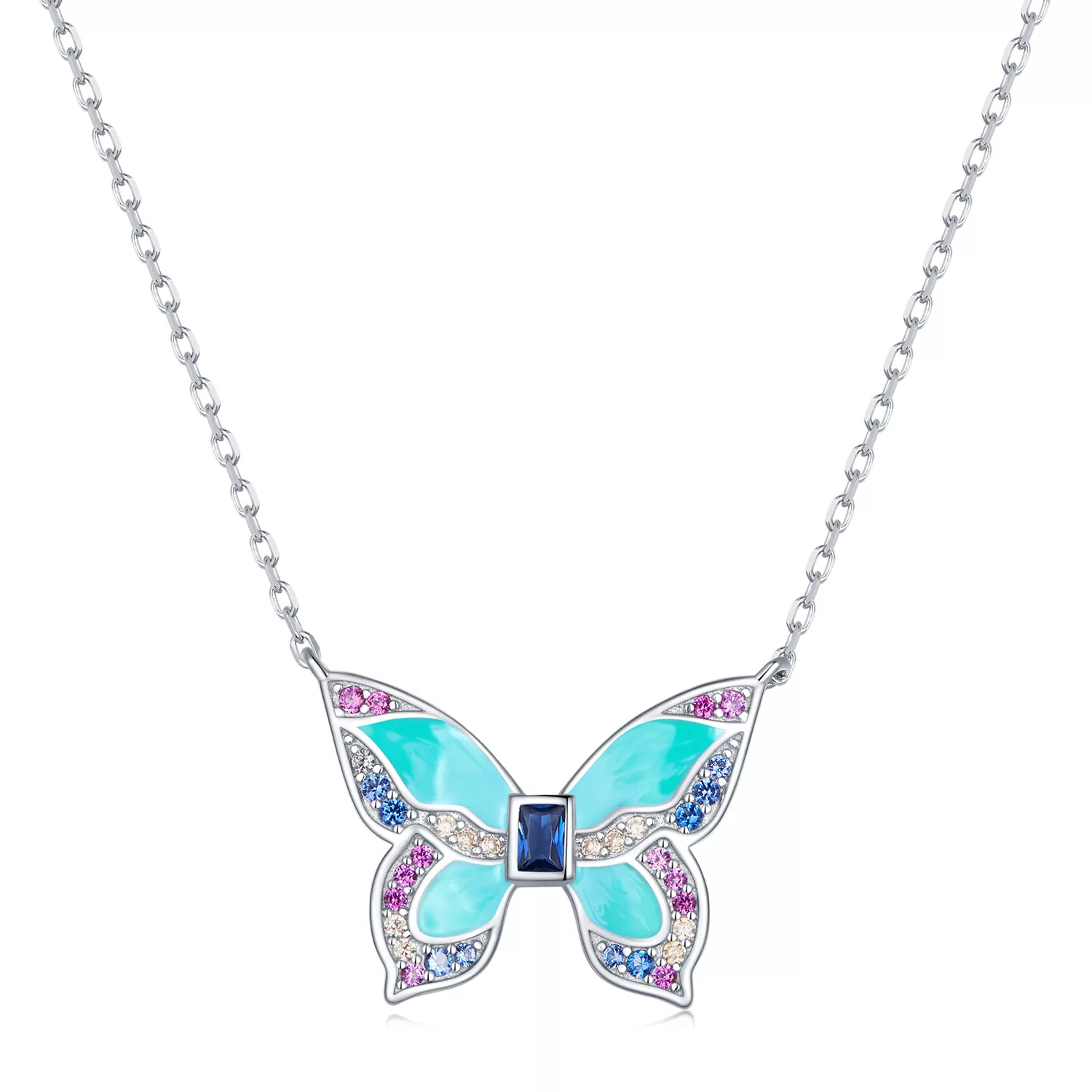 Pandora Stijl Vlinder Halsketting - BSN306