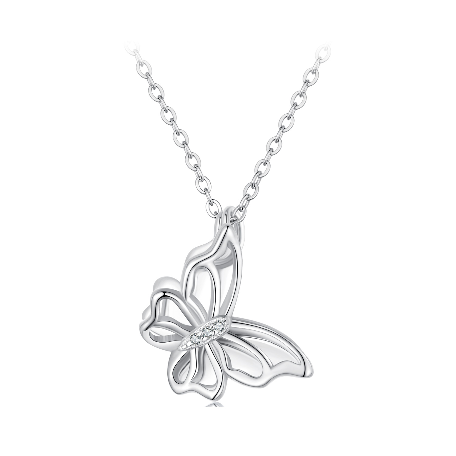 Pandora Stijl Vlinder Halsketting - BSN321 Pandora Stijl Vlinder Halsketting - BSN321