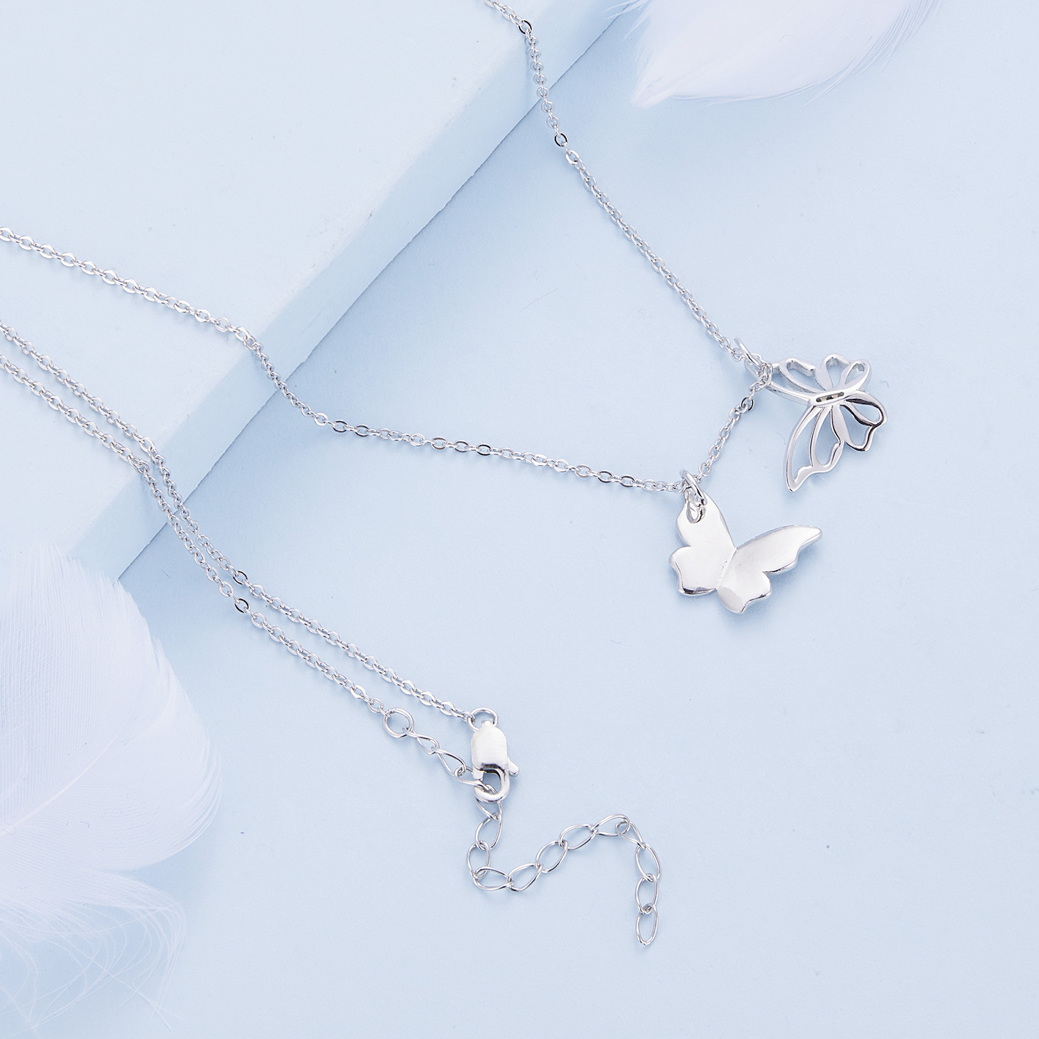 Pandora Stijl Vlinder Halsketting - BSN321