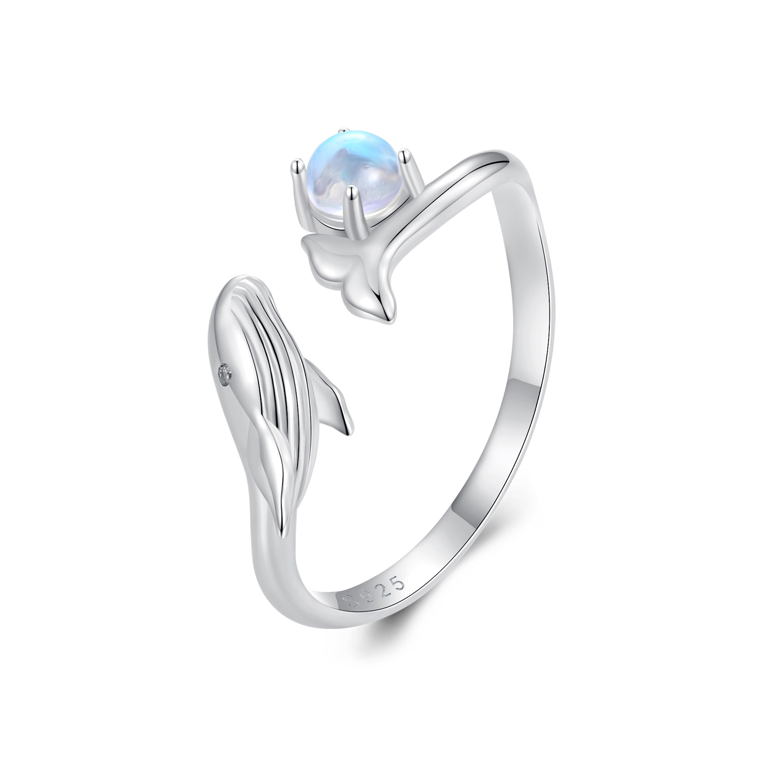 Pandora Stijl Walvis Open Ring - BSR473-E Pandora Stijl Walvis Open Ring - BSR473-E