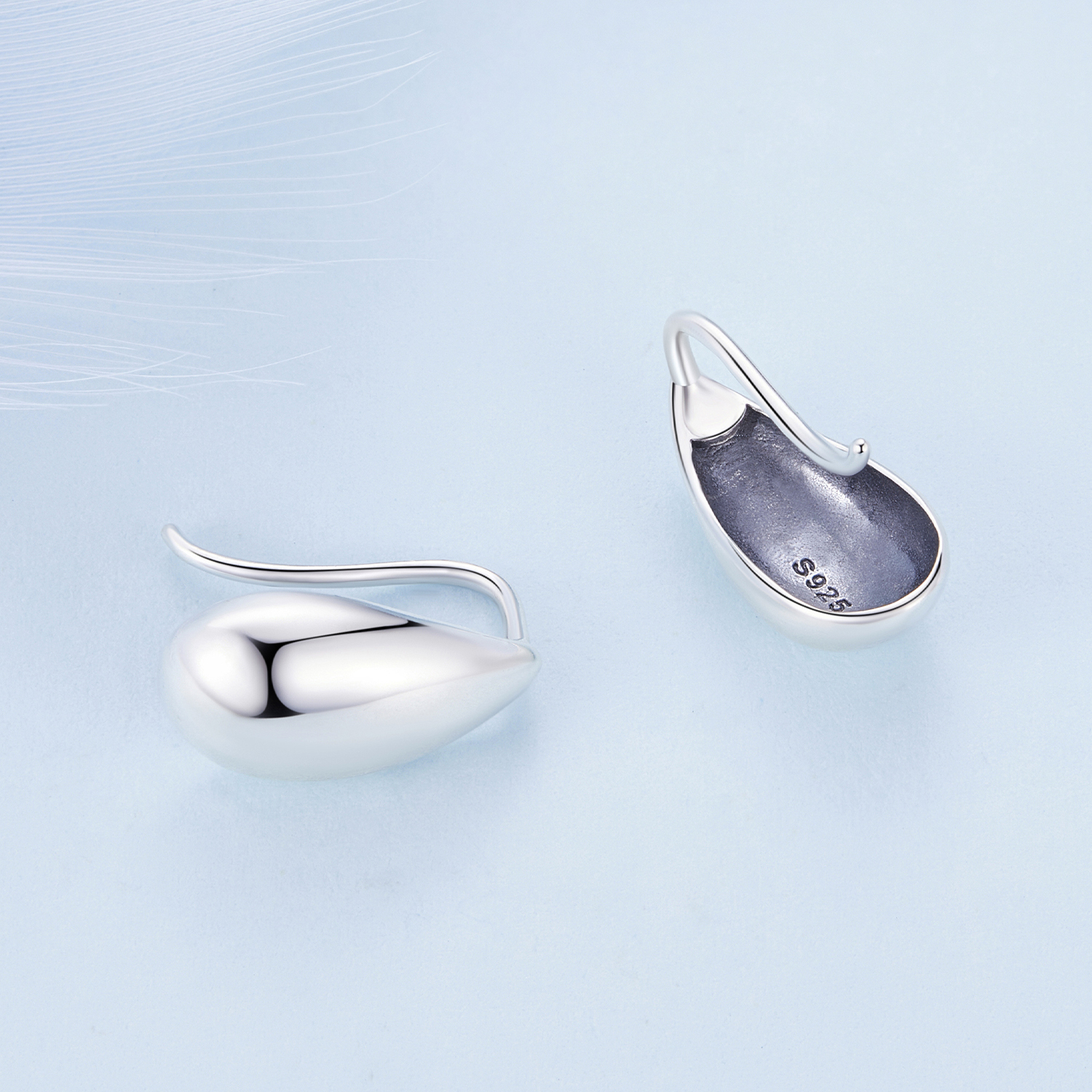 Pandora stijl Waterdruppels Glans Stud Oorbellen - BSE869