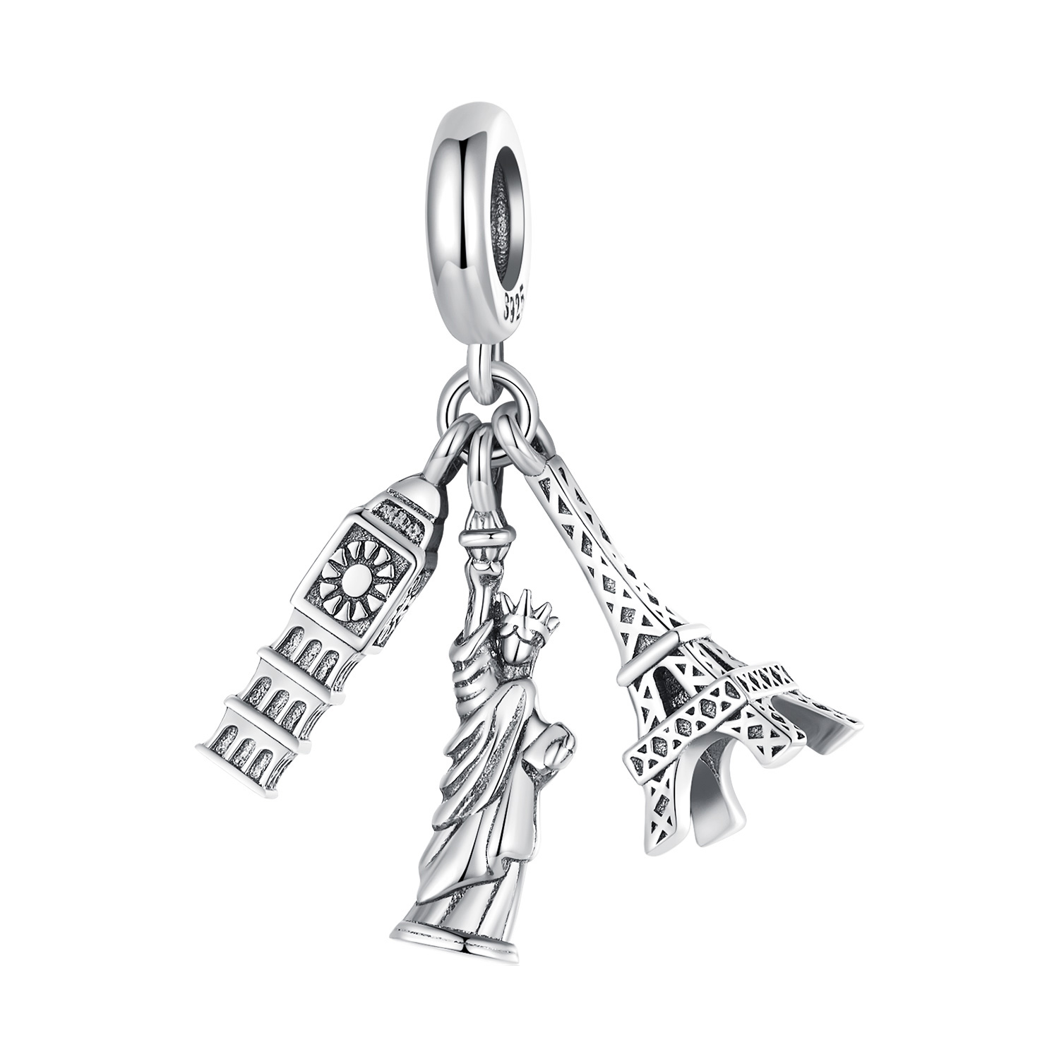 Pandora Stijl Wereldreis Hangertje - SCC2483 Pandora Stijl Wereldreis Hangertje - SCC2483