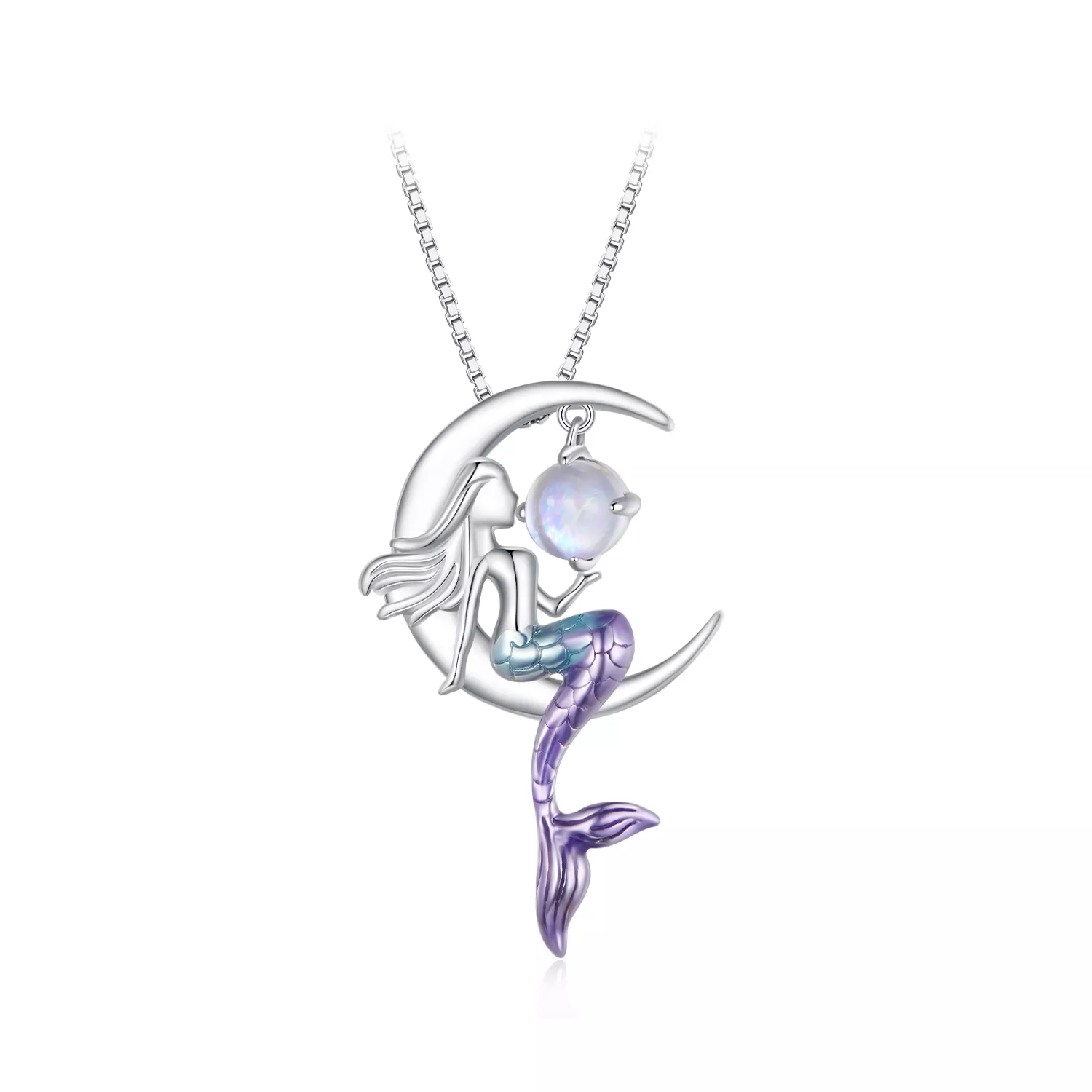 Pandora Stijl Zeemeermin Halsketting - BSN338