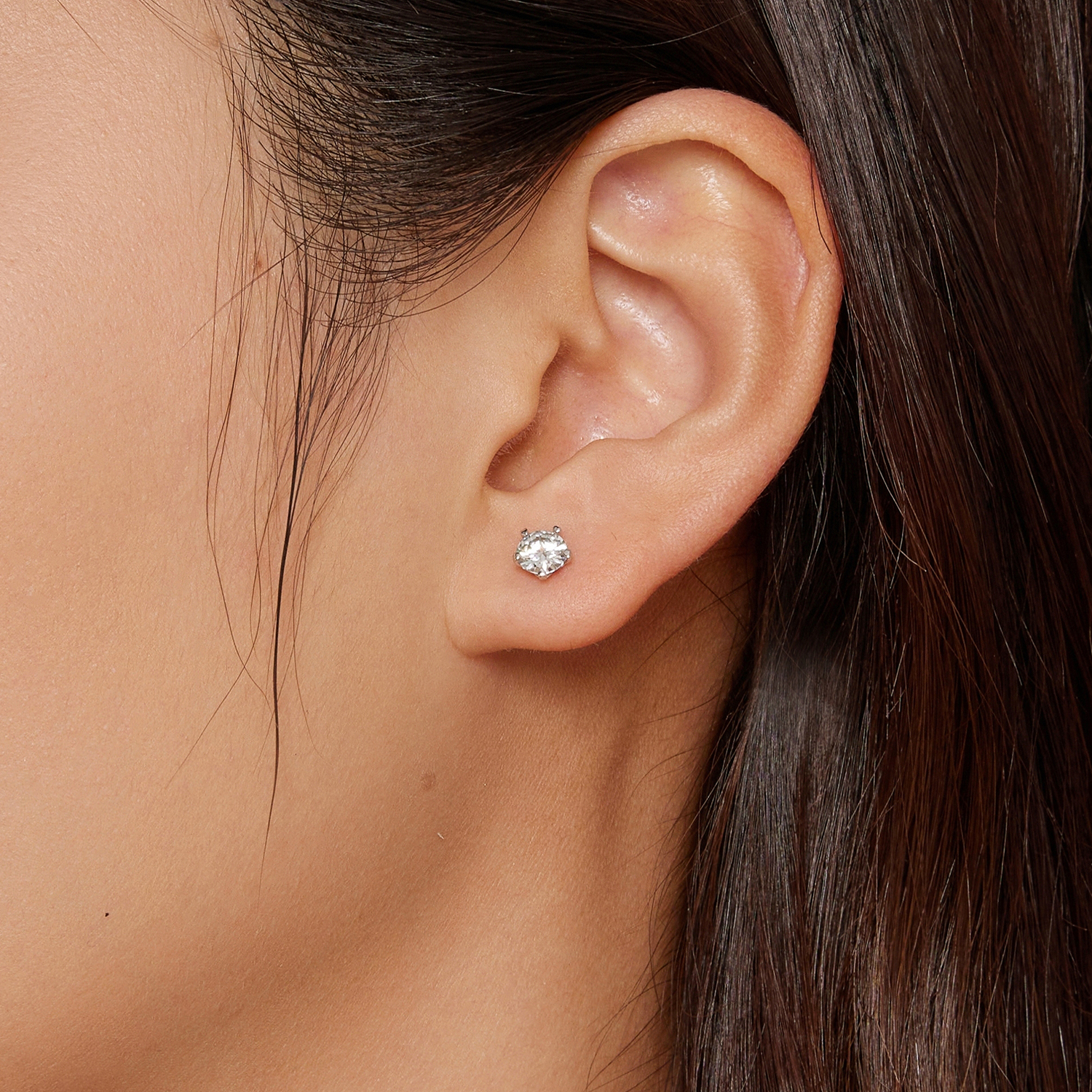 Pandora-stijl 0,5 karaat Moissanite-stekkers oorbellen - MSE024-S