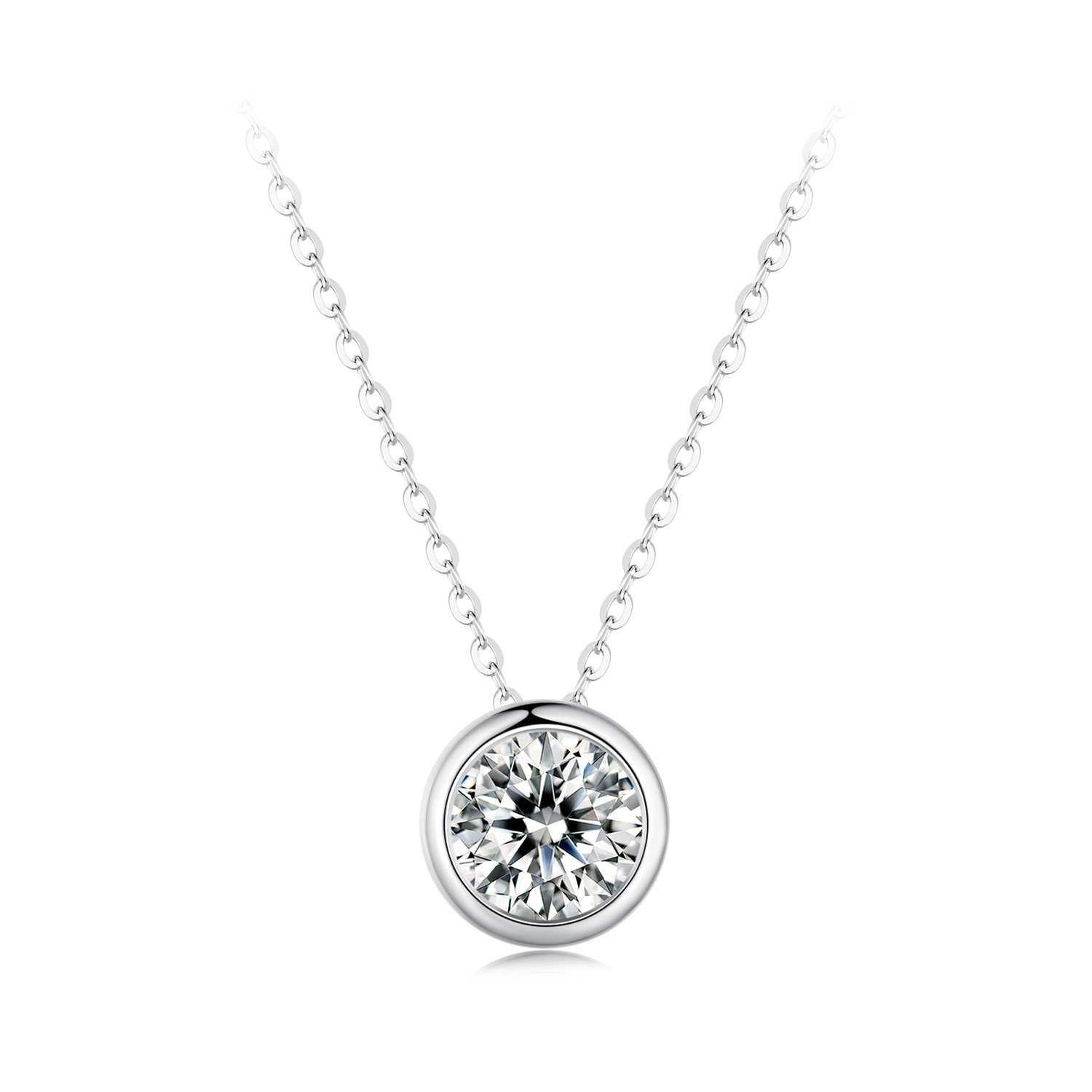 Pandora-stijl 1Ct Moissanite Ketting (Eén Certificaat) - MSN021 Pandora-stijl 1Ct Moissanite Ketting (Eén Certificaat) - MSN021